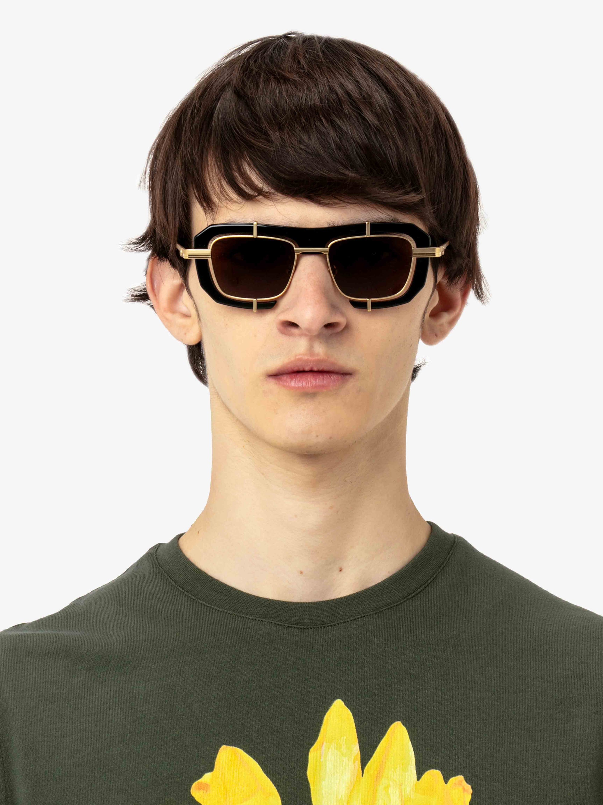 GEOMETRIC COMBINATION SUNGLASSES