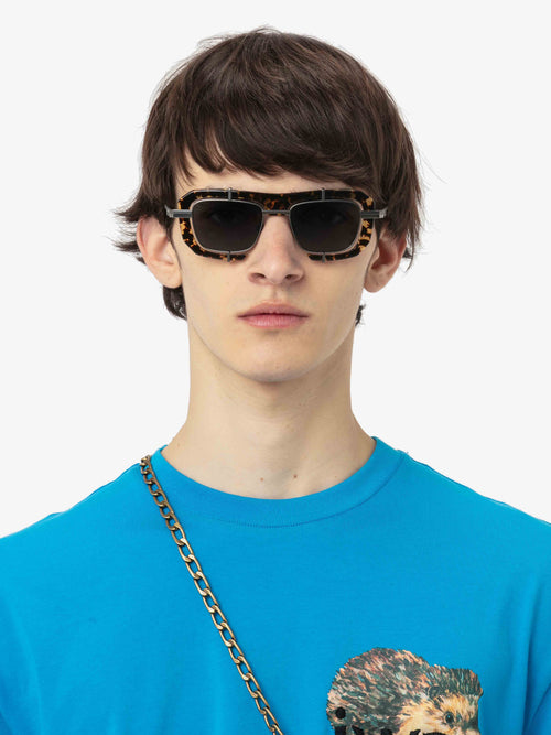 GEOMETRIC COMBINATION SUNGLASSES