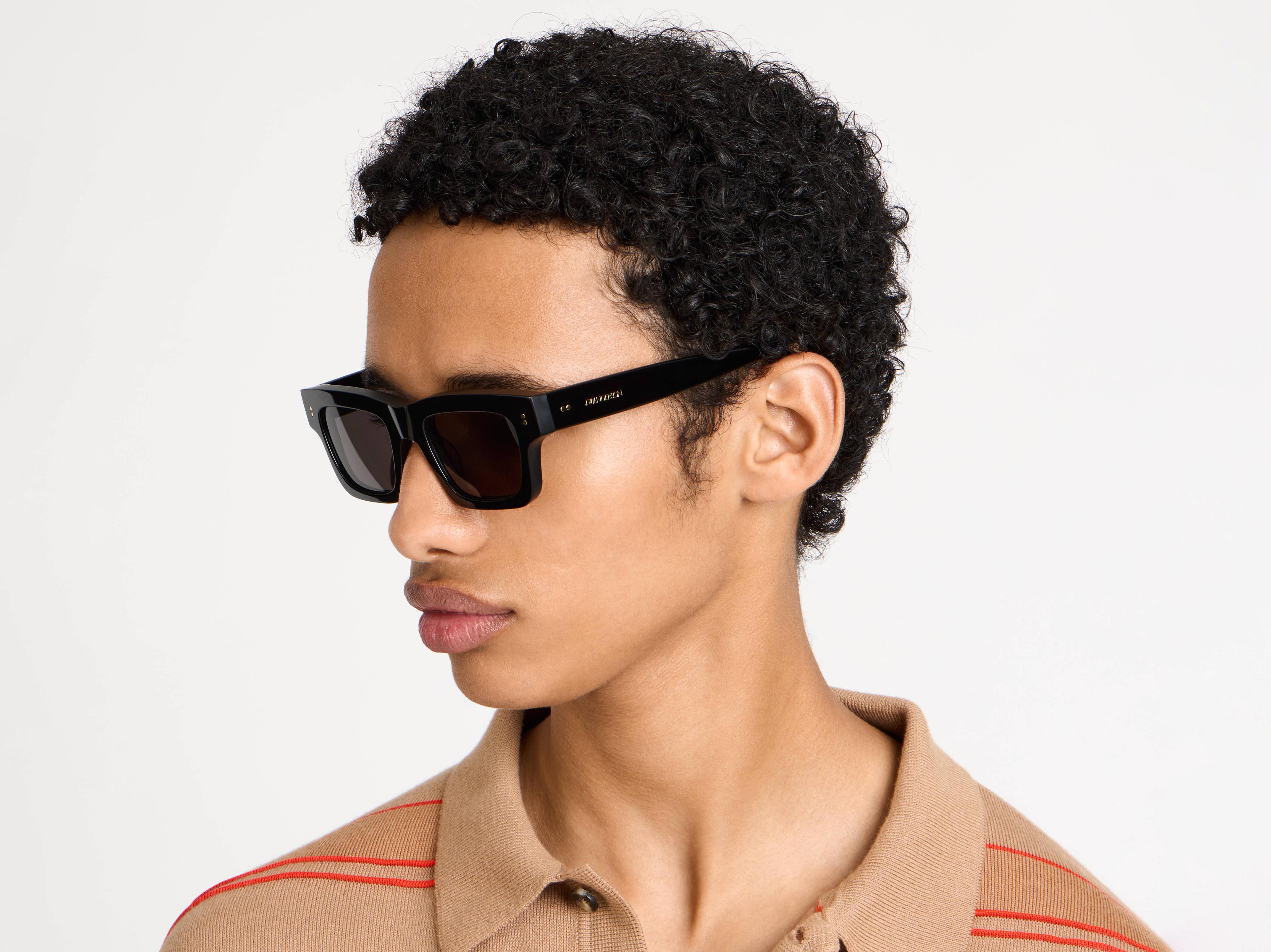 サングラス Jwa02 Sunglasses - J.W. Anderson - Acetate - Black JWA02 RECTANGULAR SUNGLASSES IN BLACK in BLACK