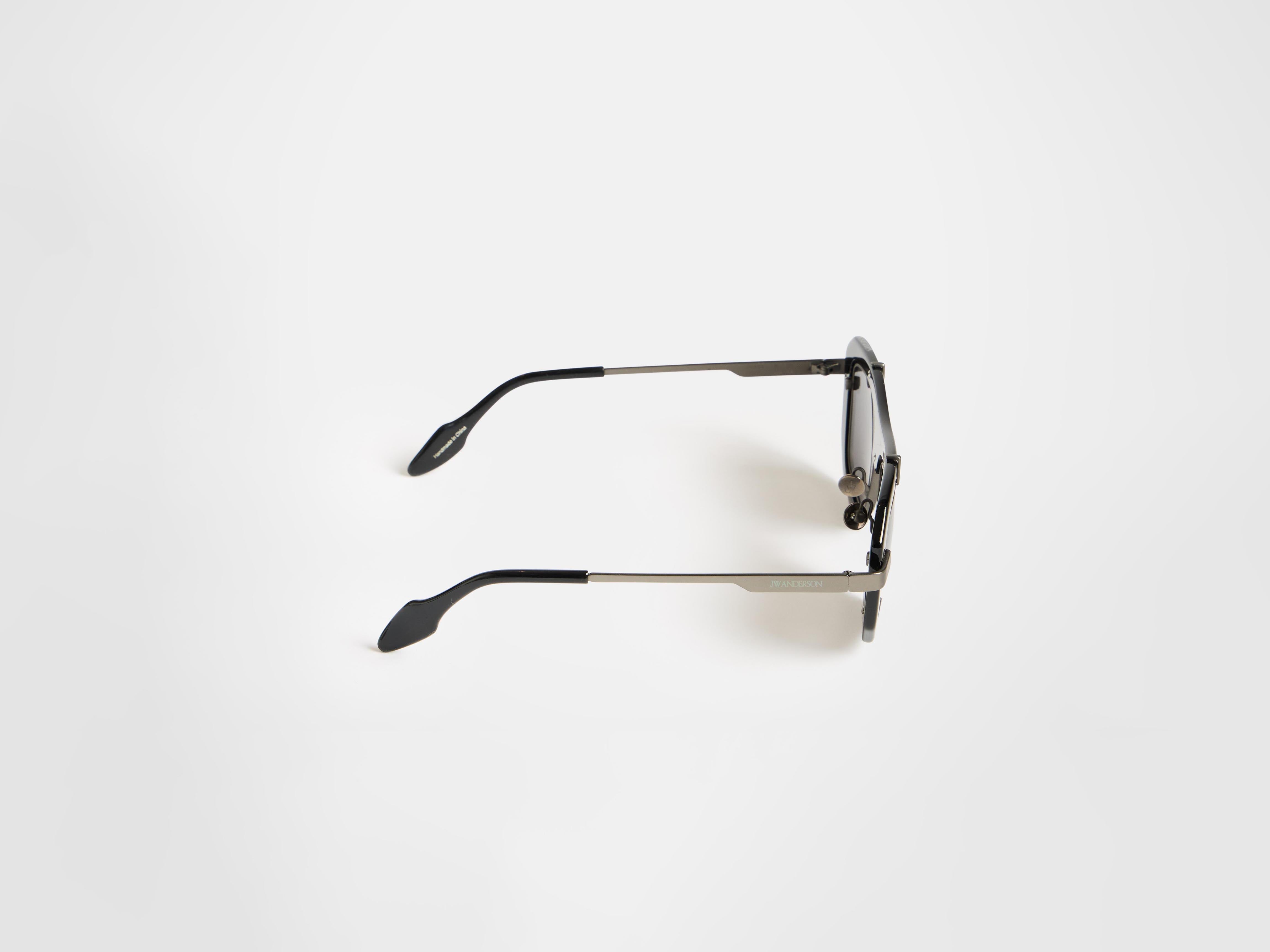 JWA03 GEOMETRIC SUNGLASSES IN BLACK in BLACK EW0018FA0426999O/S