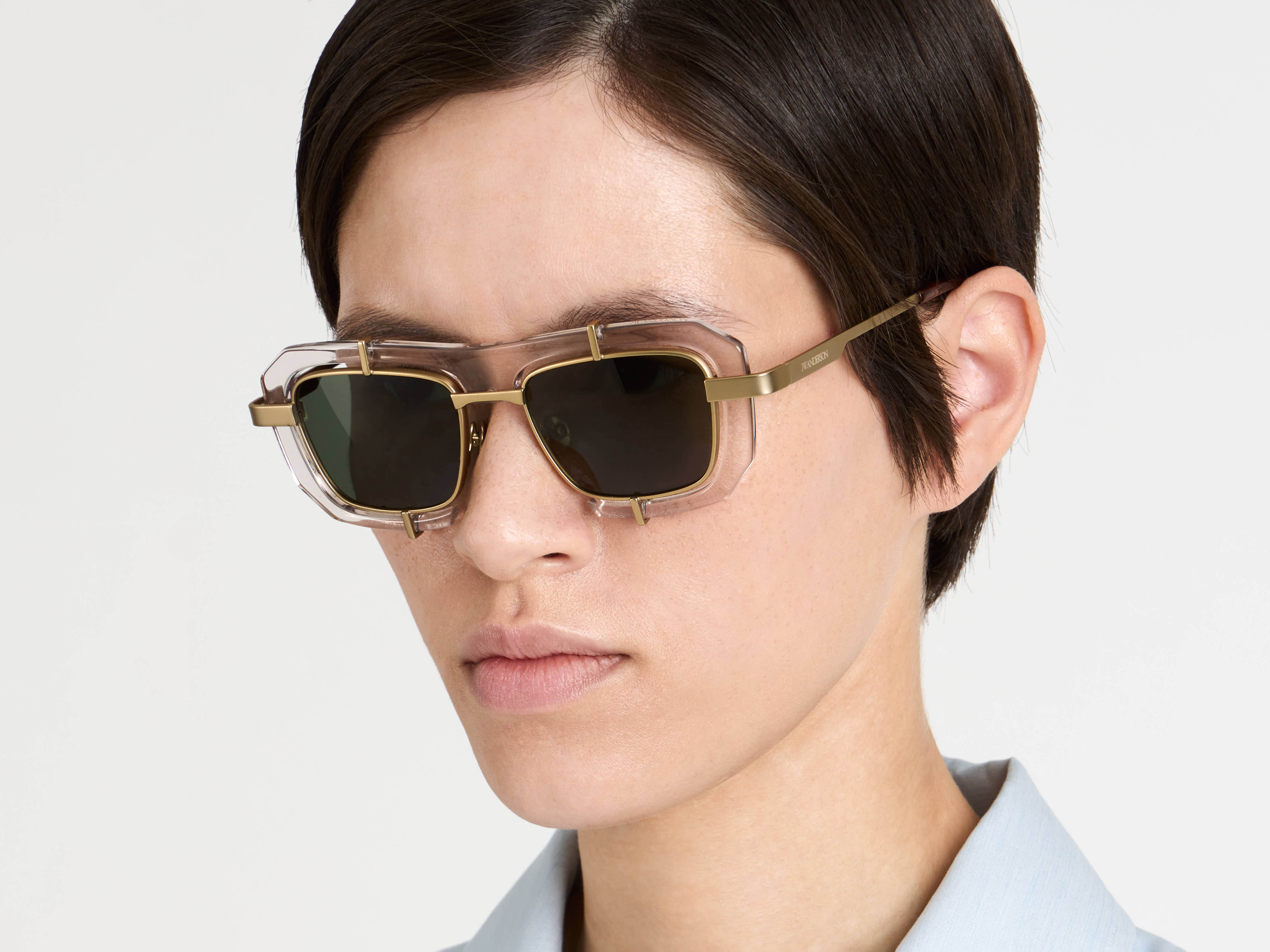 JWANDERSONサングラス JWA03 GEOMETRIC SUNGLASSES IN CLEAR in CLEAR EW0020FA0426012O/S