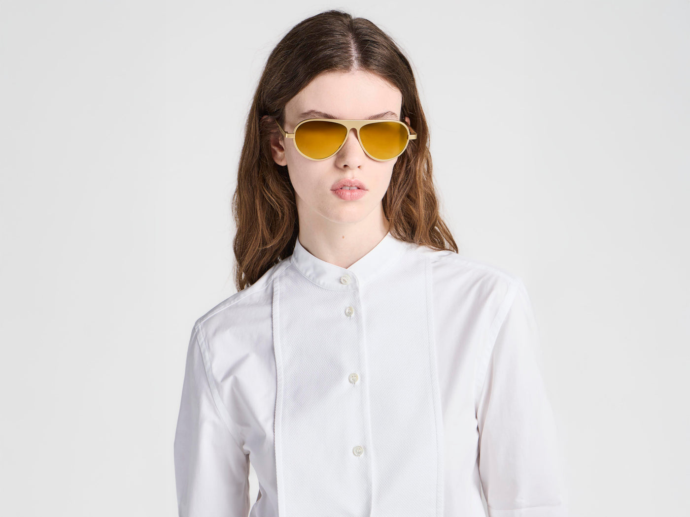 JWA05 AVIATOR MIRROR SUNGLASSES IN GOLD