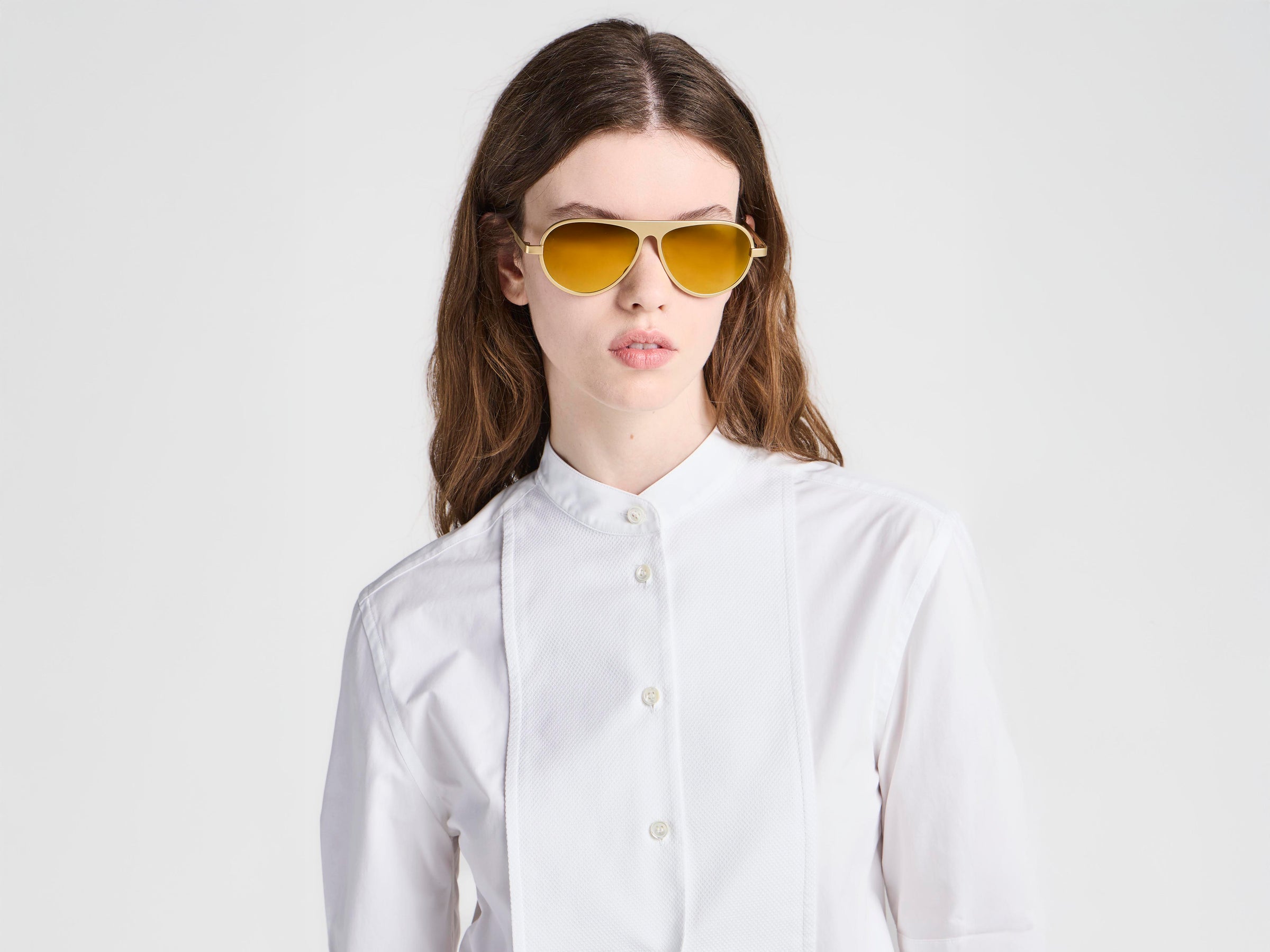 JWA05 AVIATOR MIRROR SUNGLASSES IN GOLD