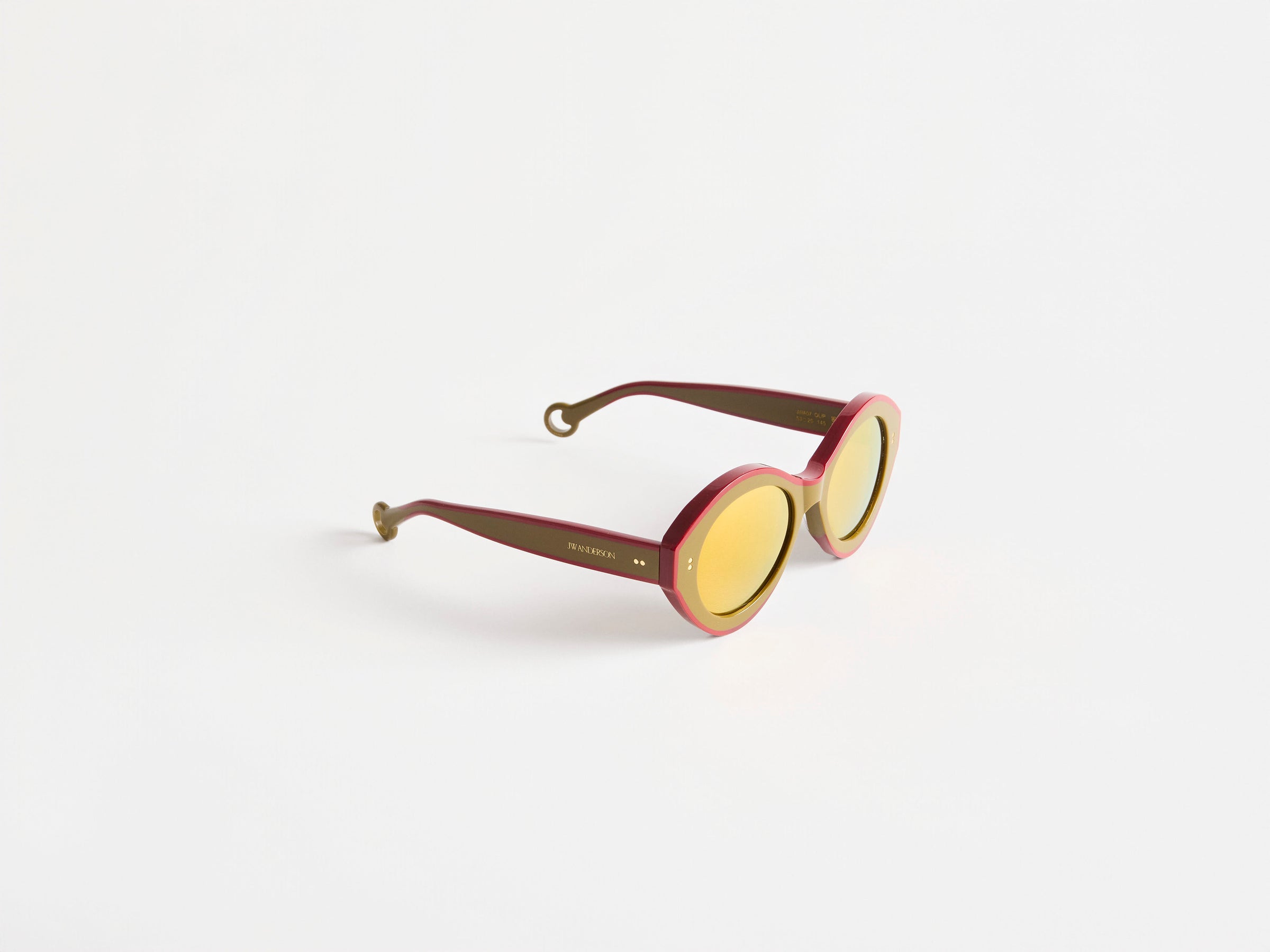 JWA07 BUMPER SUNGLASSES IN KHAKI & BORDEAUX