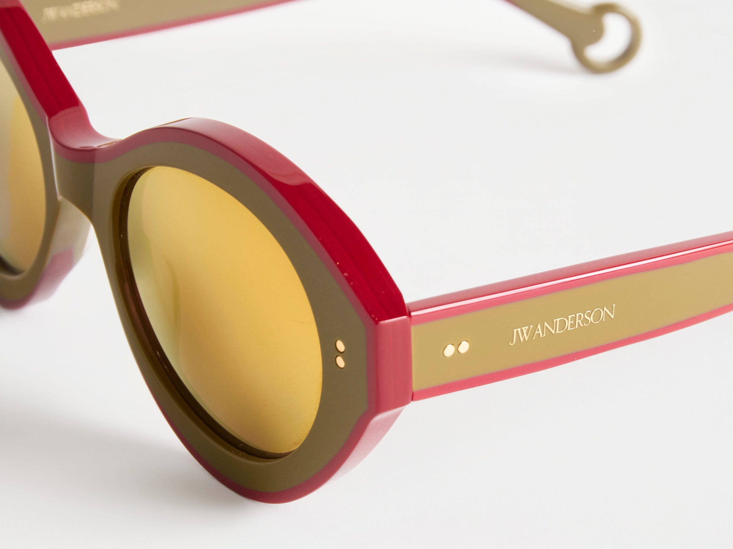 JWA07 BUMPER SUNGLASSES IN KHAKI & BORDEAUX