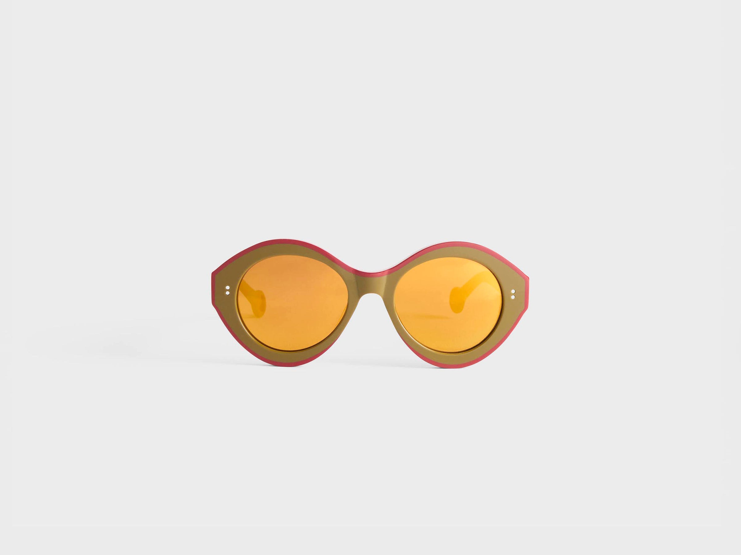 JWA07 BUMPER SUNGLASSES IN KHAKI & BORDEAUX
