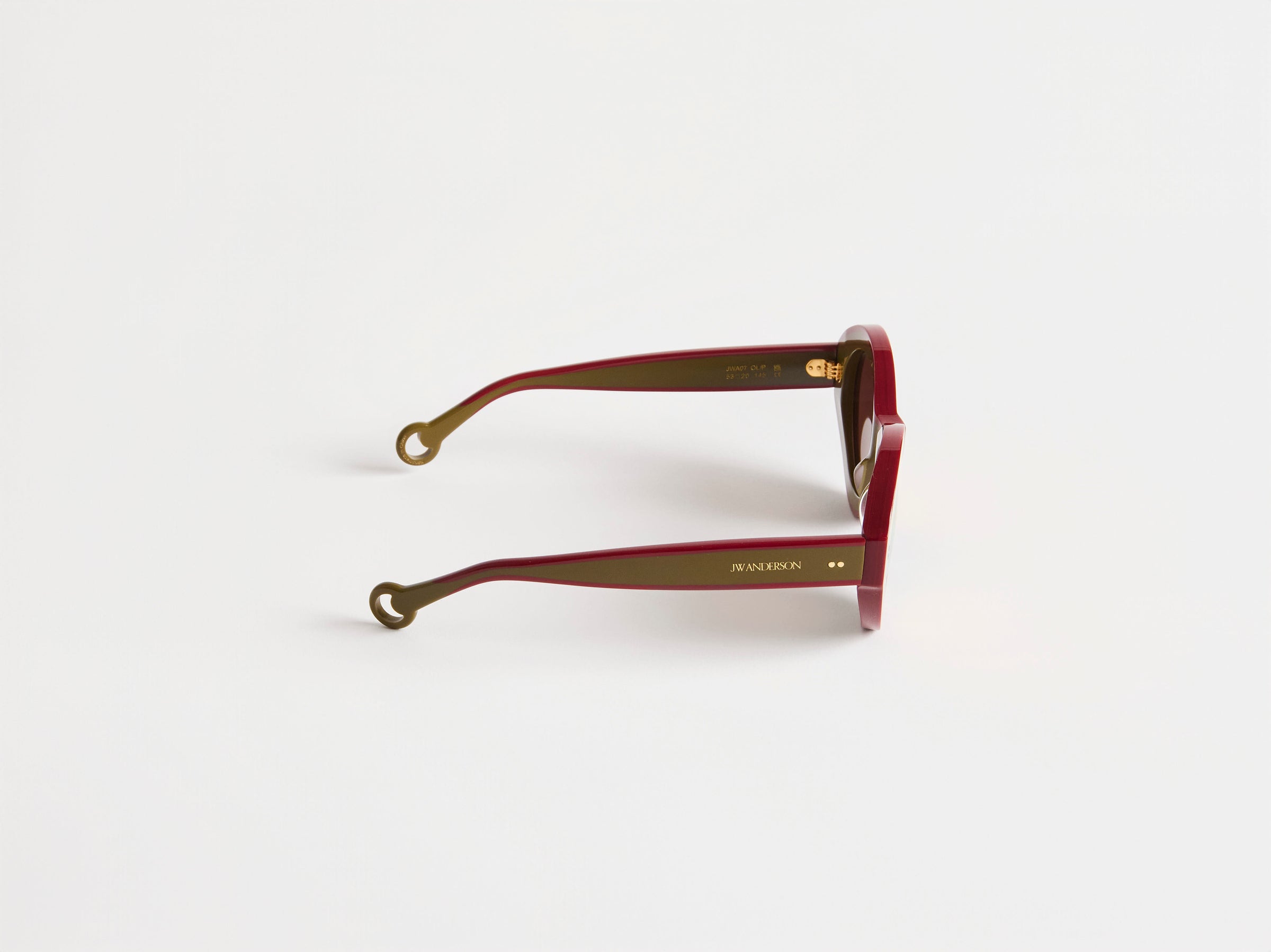 JWA07 BUMPER SUNGLASSES IN KHAKI & BORDEAUX
