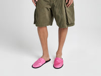 MENS CLOSE TOE SLIDES IN CAMELLIA