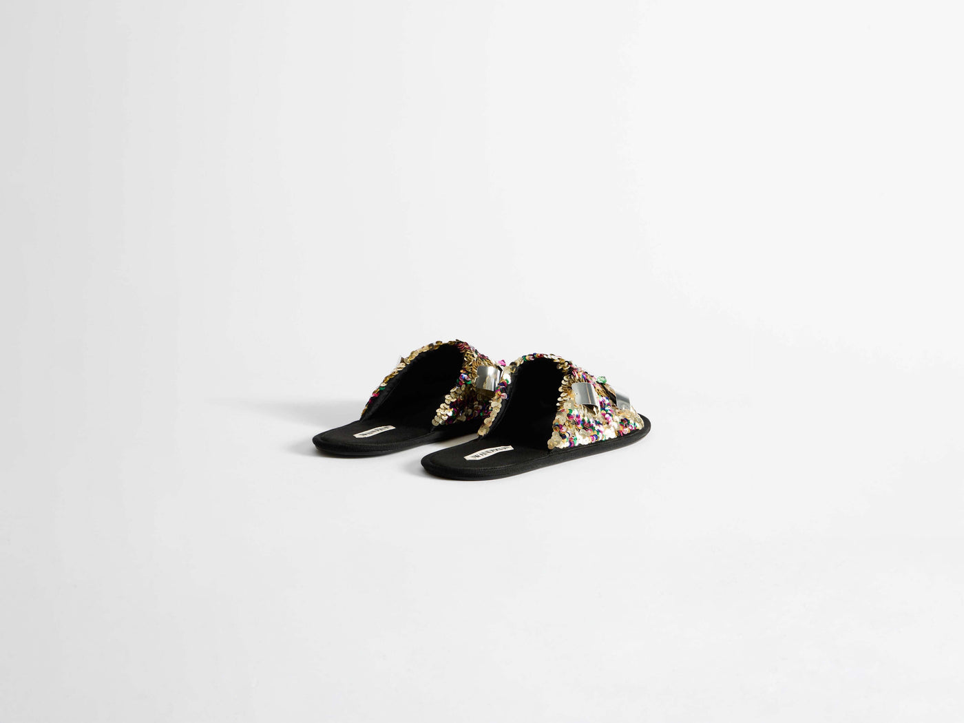 open toe slide glitter w pink multi Product Angle 4