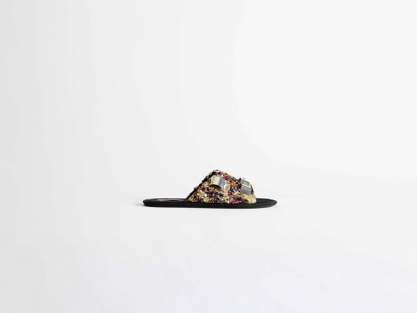 open toe slide glitter w pink multi Product Back 5
