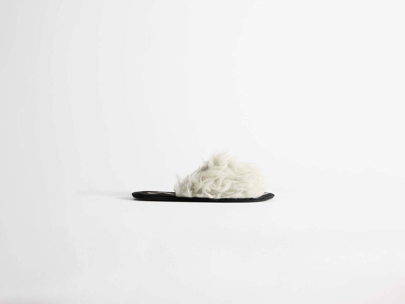 open toe slide faux fur m light grey Product Side 3