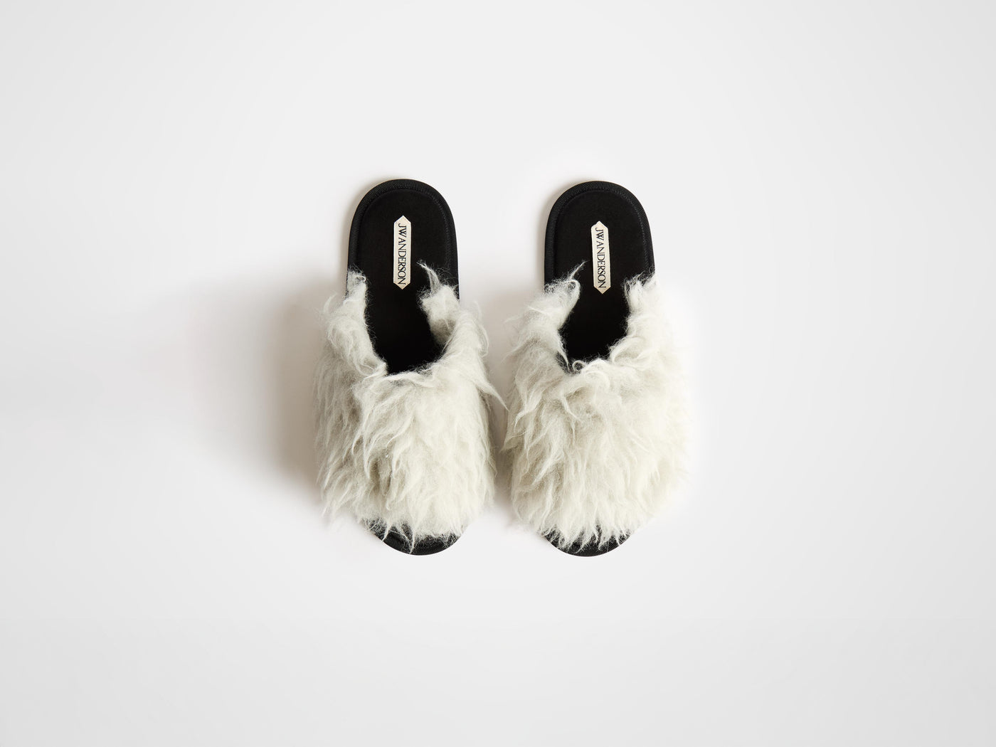 open toe slide faux fur m light grey Product Top Down 4