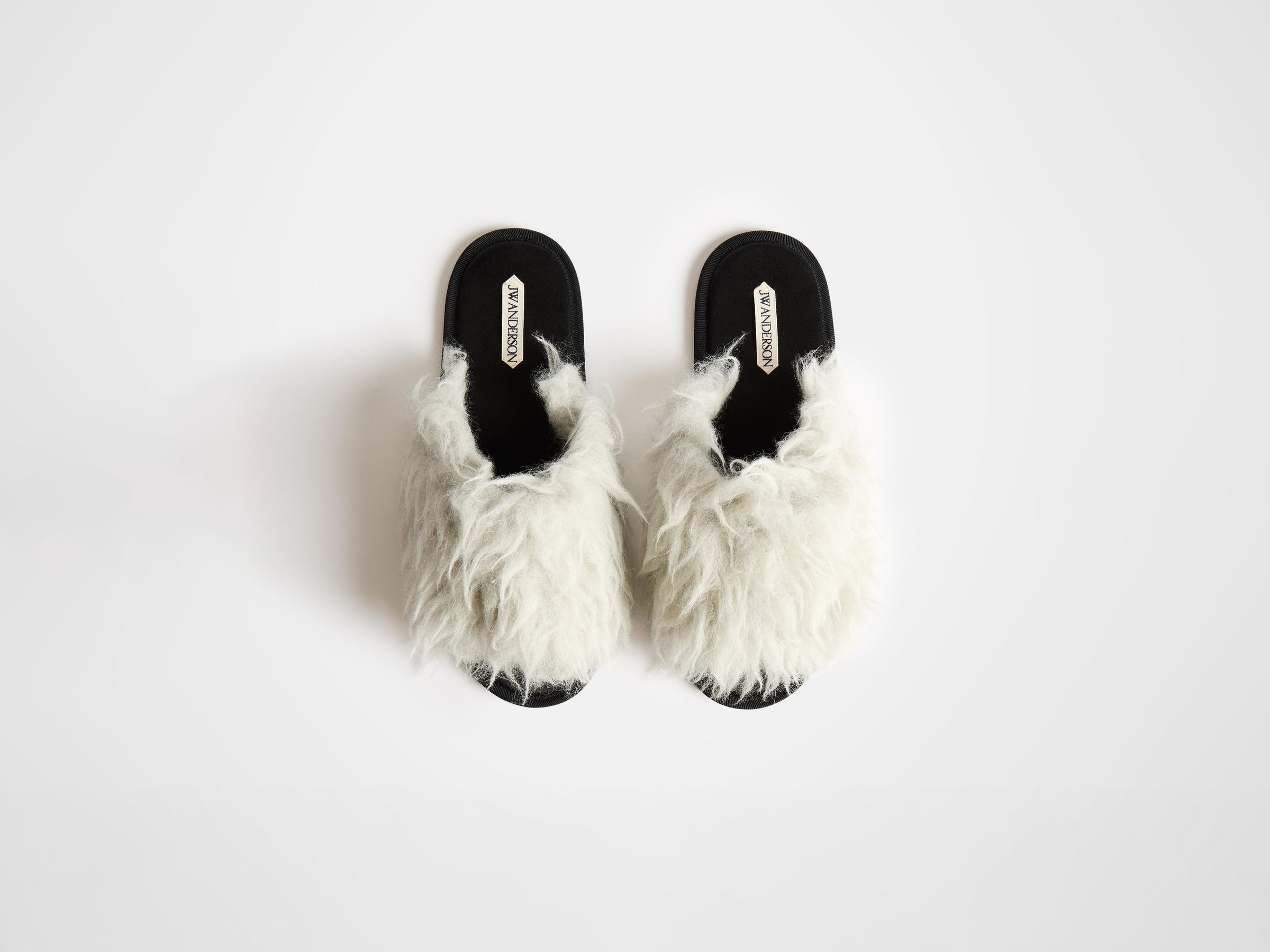 open toe slide faux fur m light grey Product Top Down 4