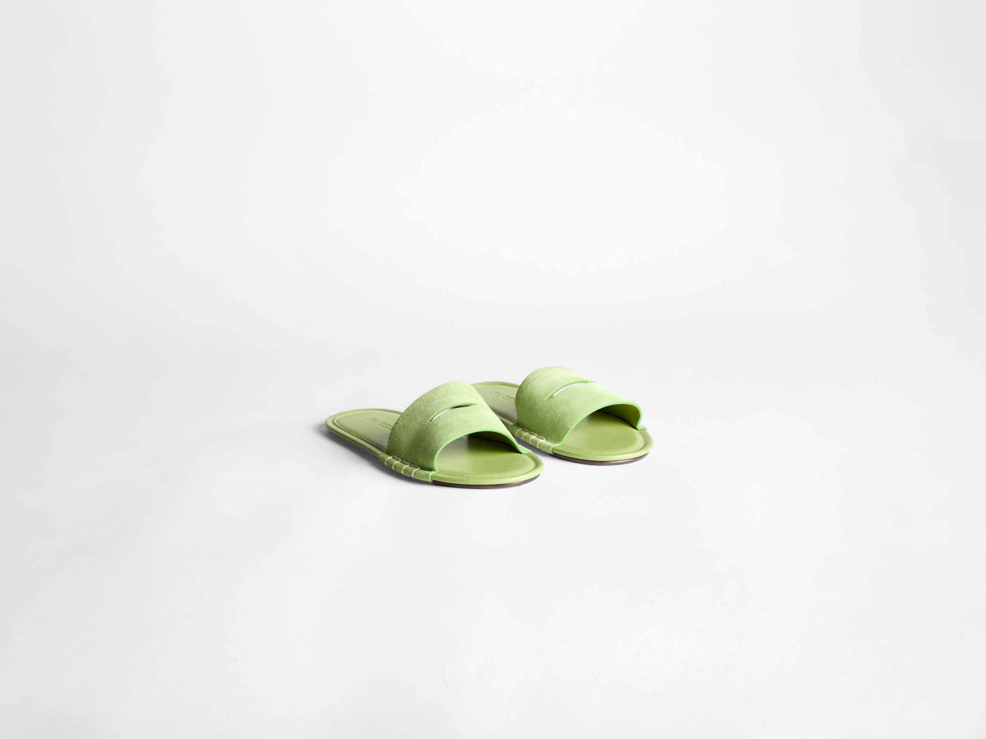 loafer slide w lime green Product Angle 3