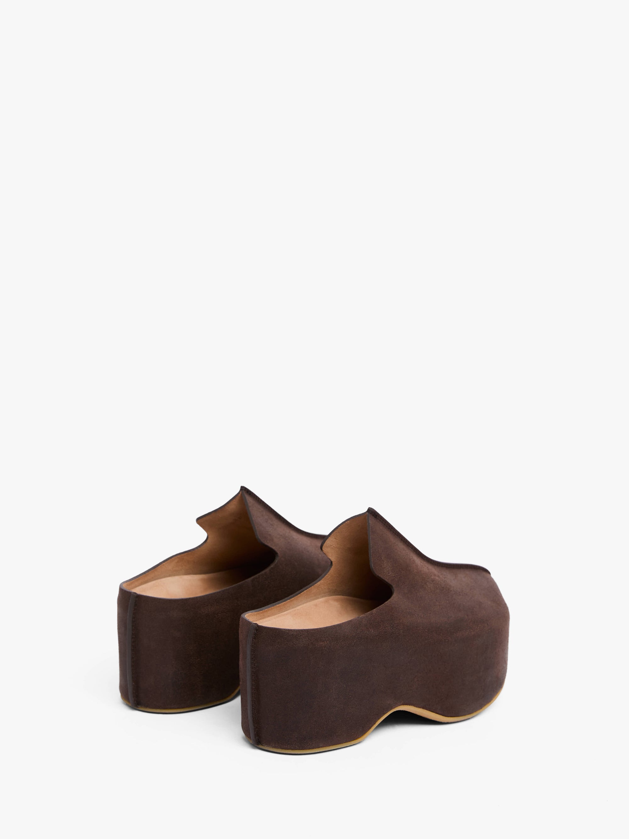 PLATFORM CLOG - HEELED SUEDE MULES