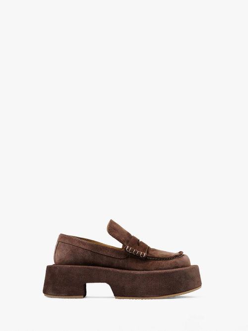 SUEDE PLATFORM MOCCASSIN