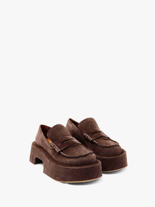 SUEDE PLATFORM MOCCASSIN