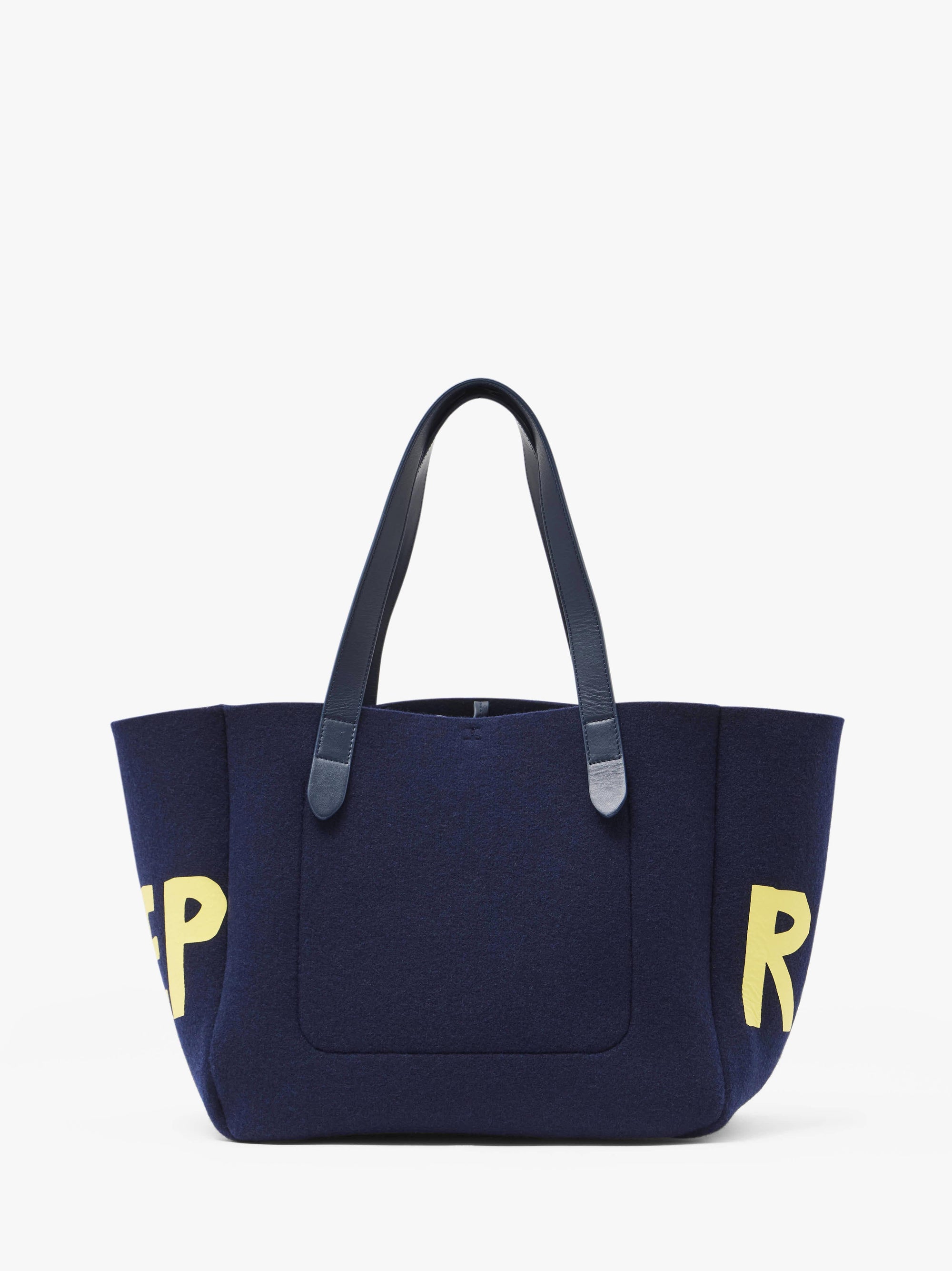 BELT TOTE BAG - 'REAL SLEEP' SLOGAN SHOULDER BAG