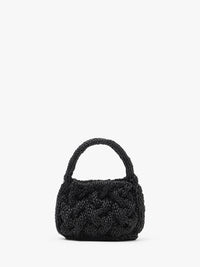 CL_SMALL CABLE KNIT BAG - BLACK_HB0712LA0365