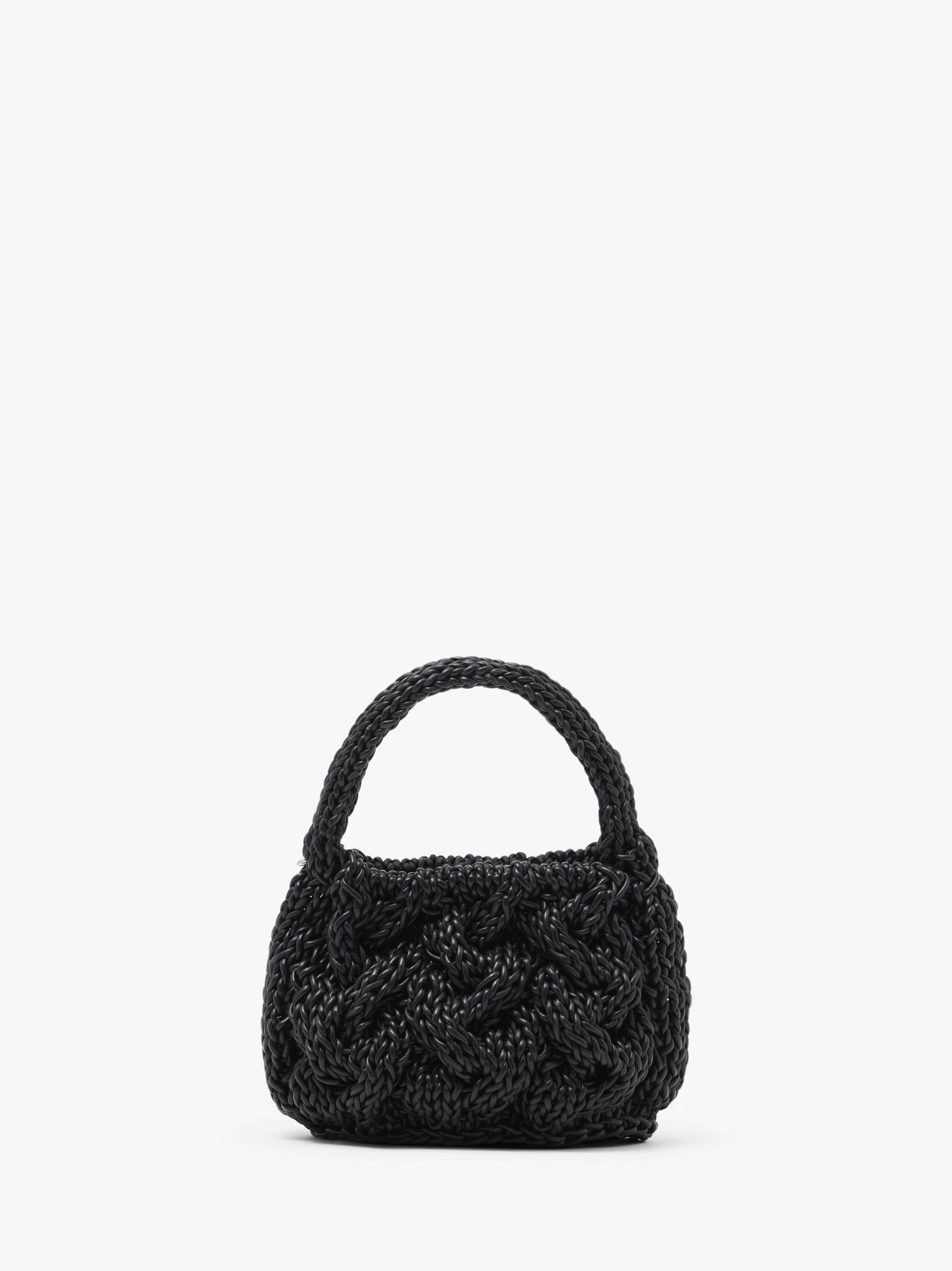 CL_SMALL CABLE KNIT BAG - BLACK_HB0712LA0365