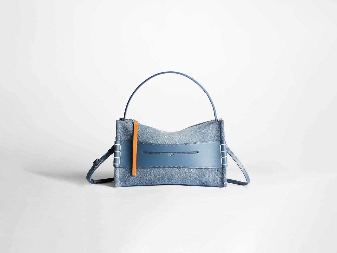 loafer bag mid blue denim Product Front 2