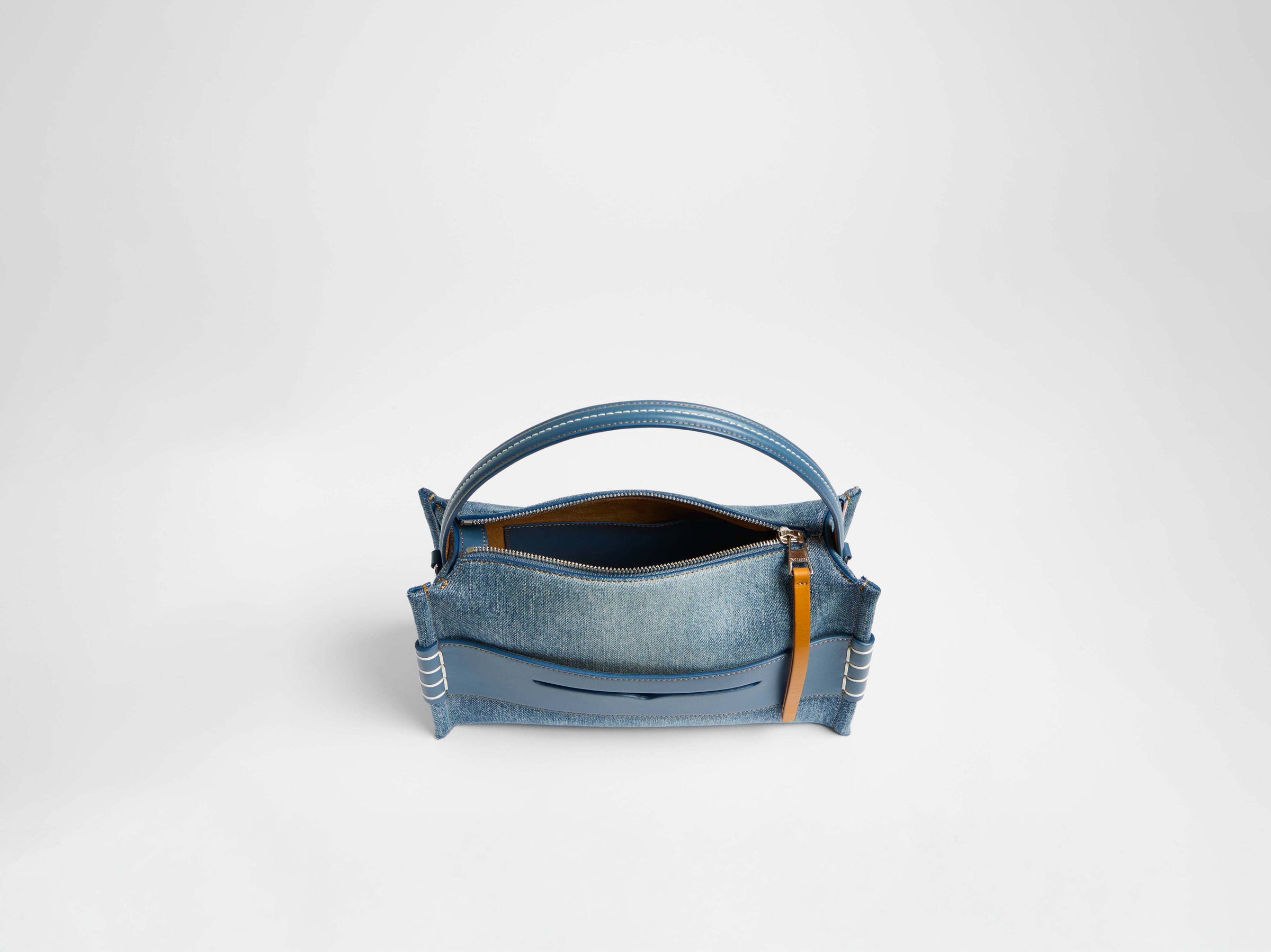 loafer bag mid blue denim Product Top Down 7
