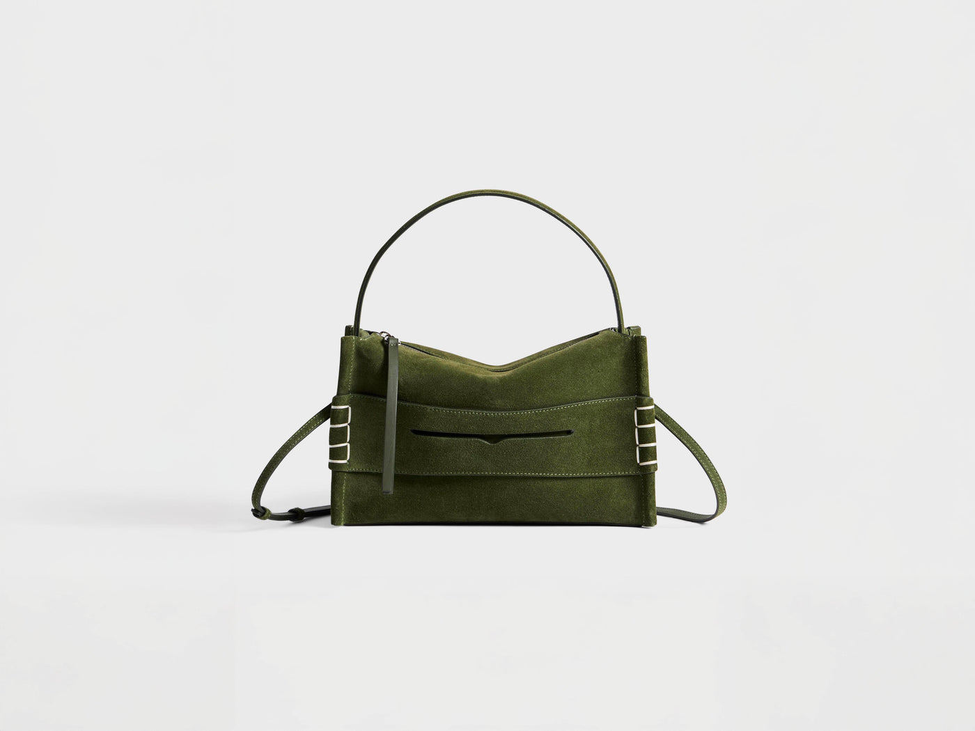 LOAFER BAG IN KHAKI SUEDE