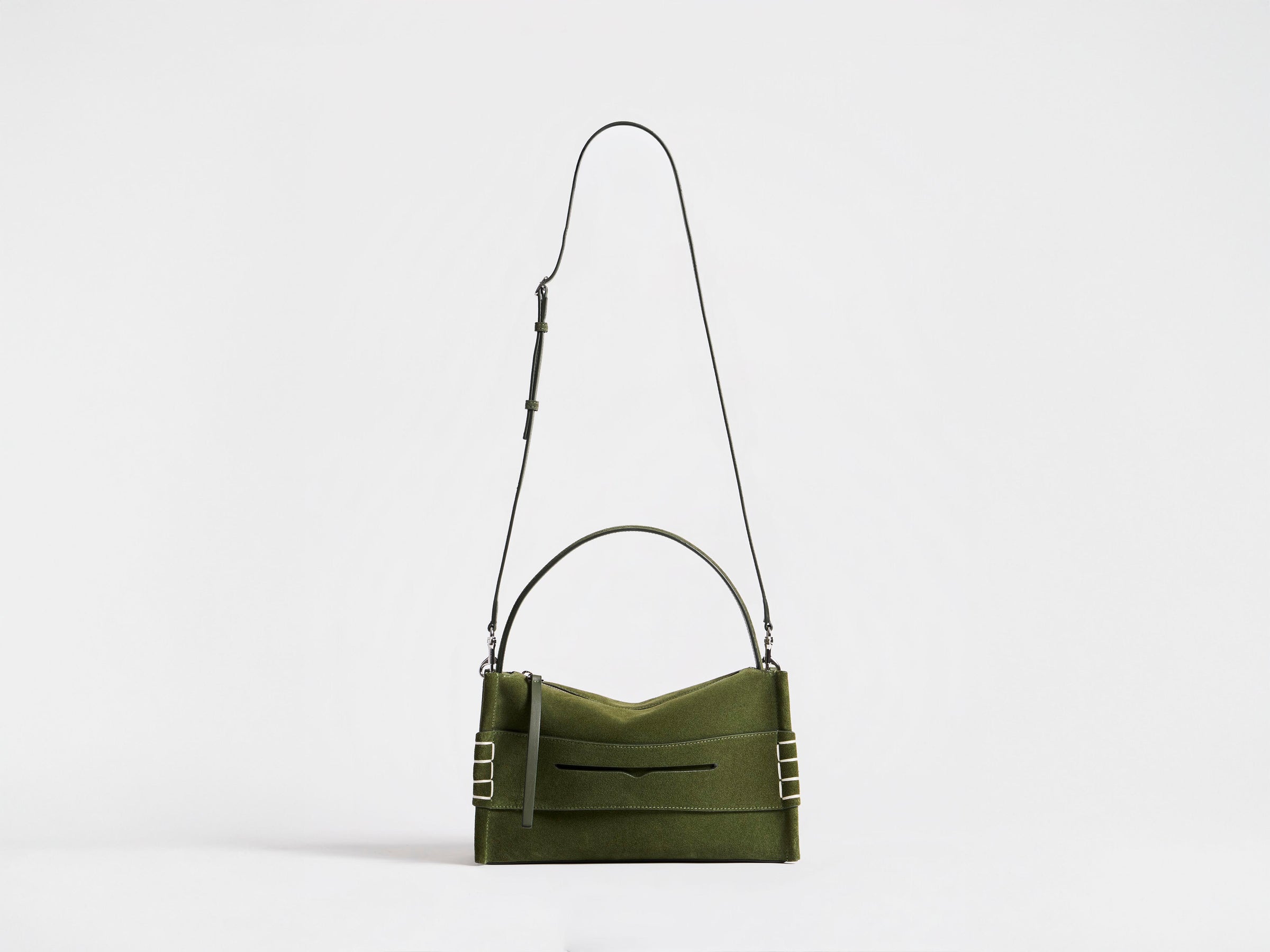 LOAFER BAG IN KHAKI SUEDE