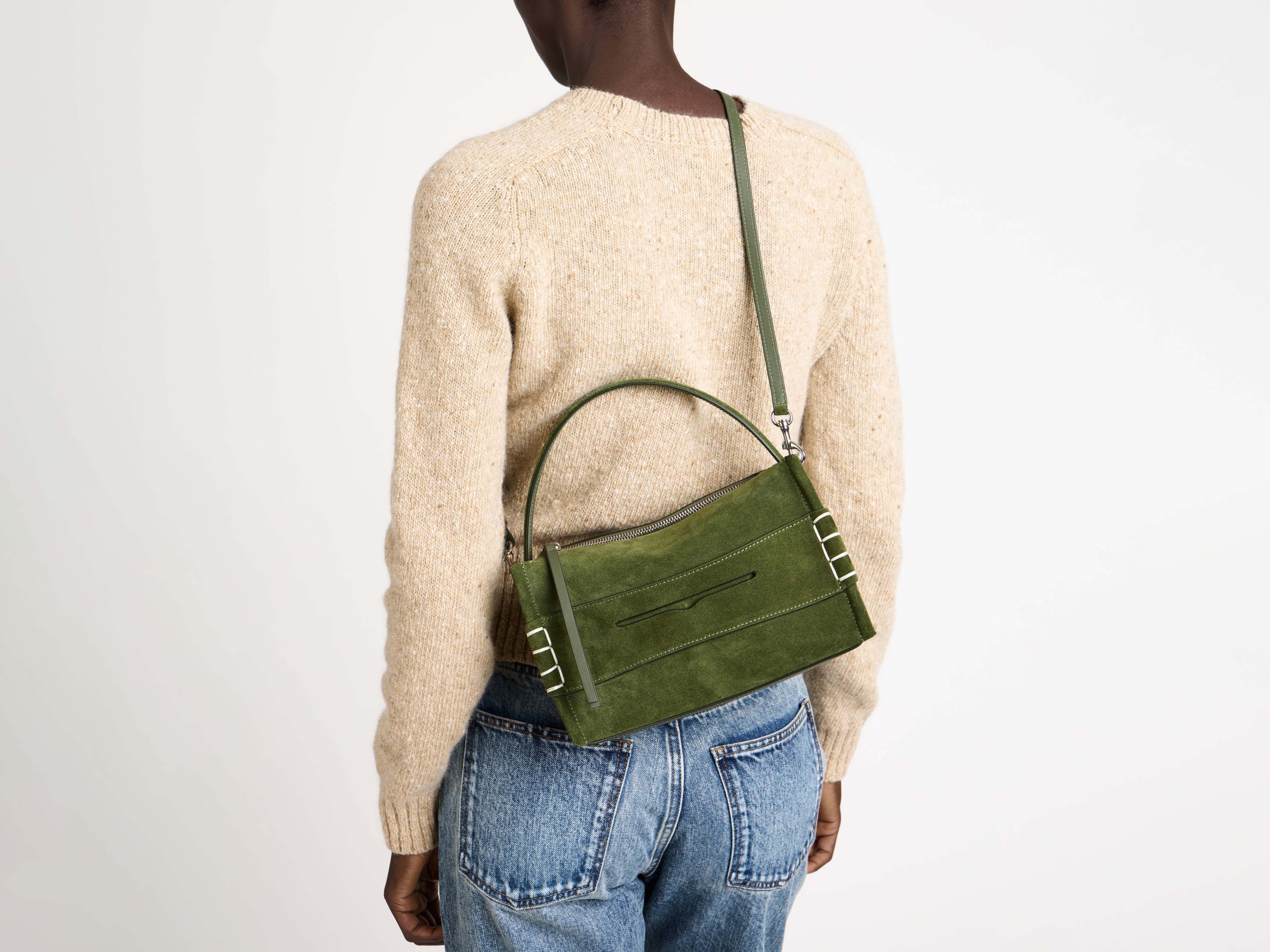 バッグ 126710 LOAFER BAG IN KHAKI SUEDE in KHAKI HB0716LA0364575O/S | JW Anderson US