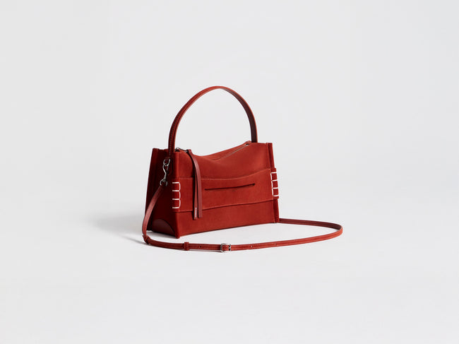 LOAFER BAG IN RUST SUEDE