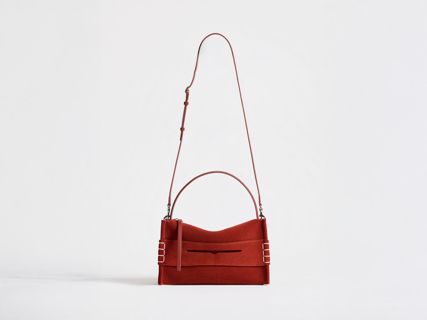 LOAFER BAG IN RUST SUEDE