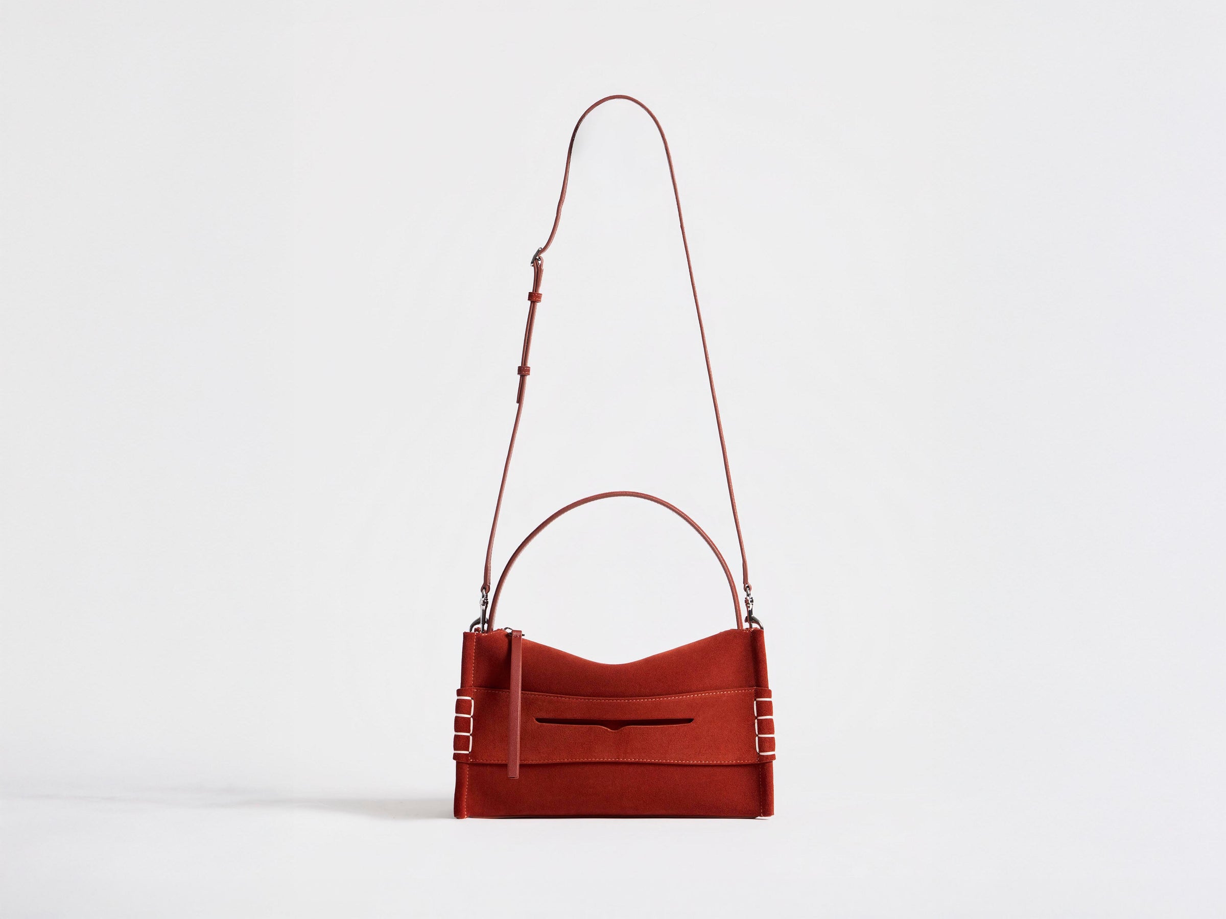 LOAFER BAG IN RUST SUEDE