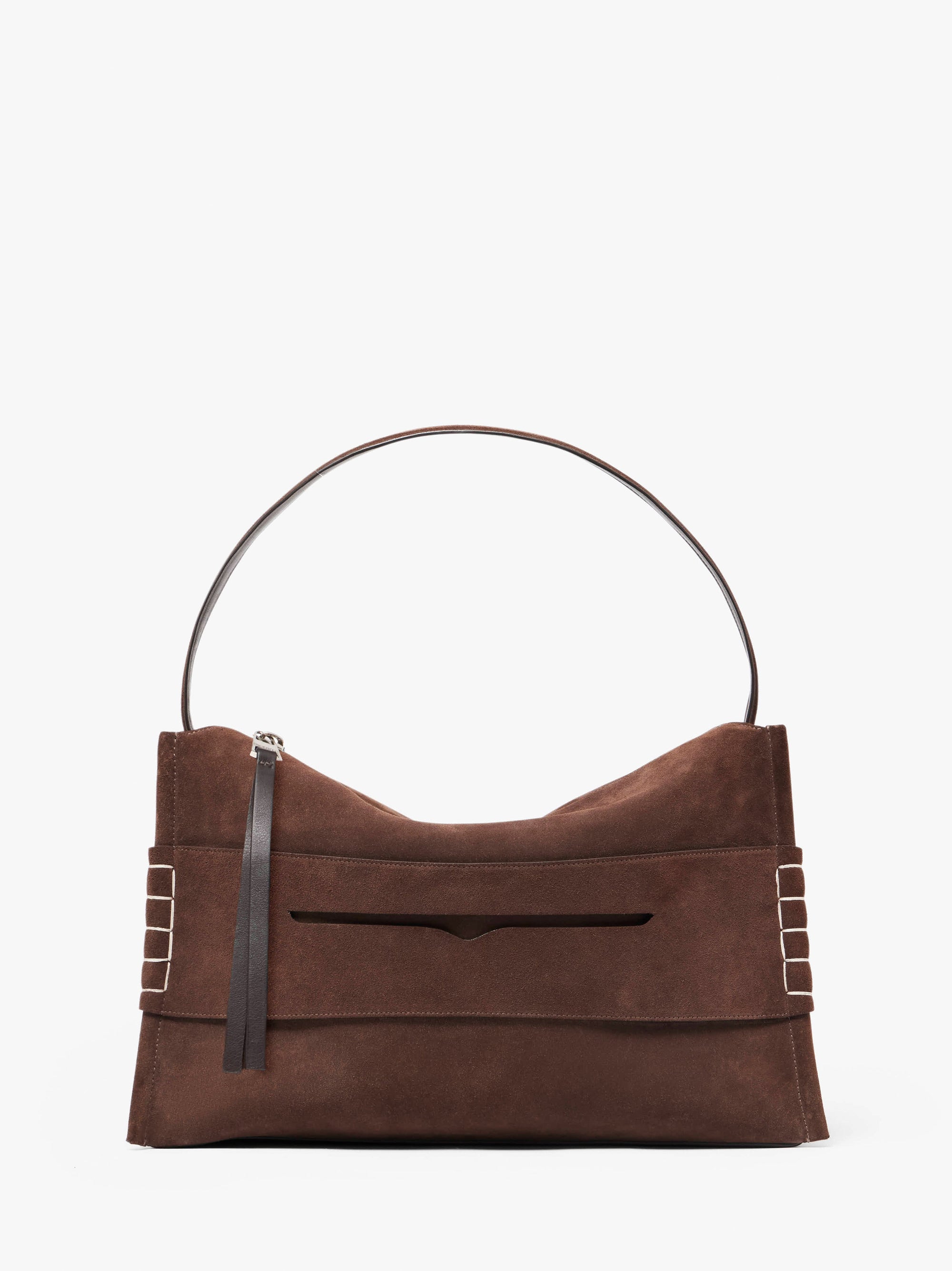 LARGE LOAFER BAG - SUEDE SHOULDER BAG