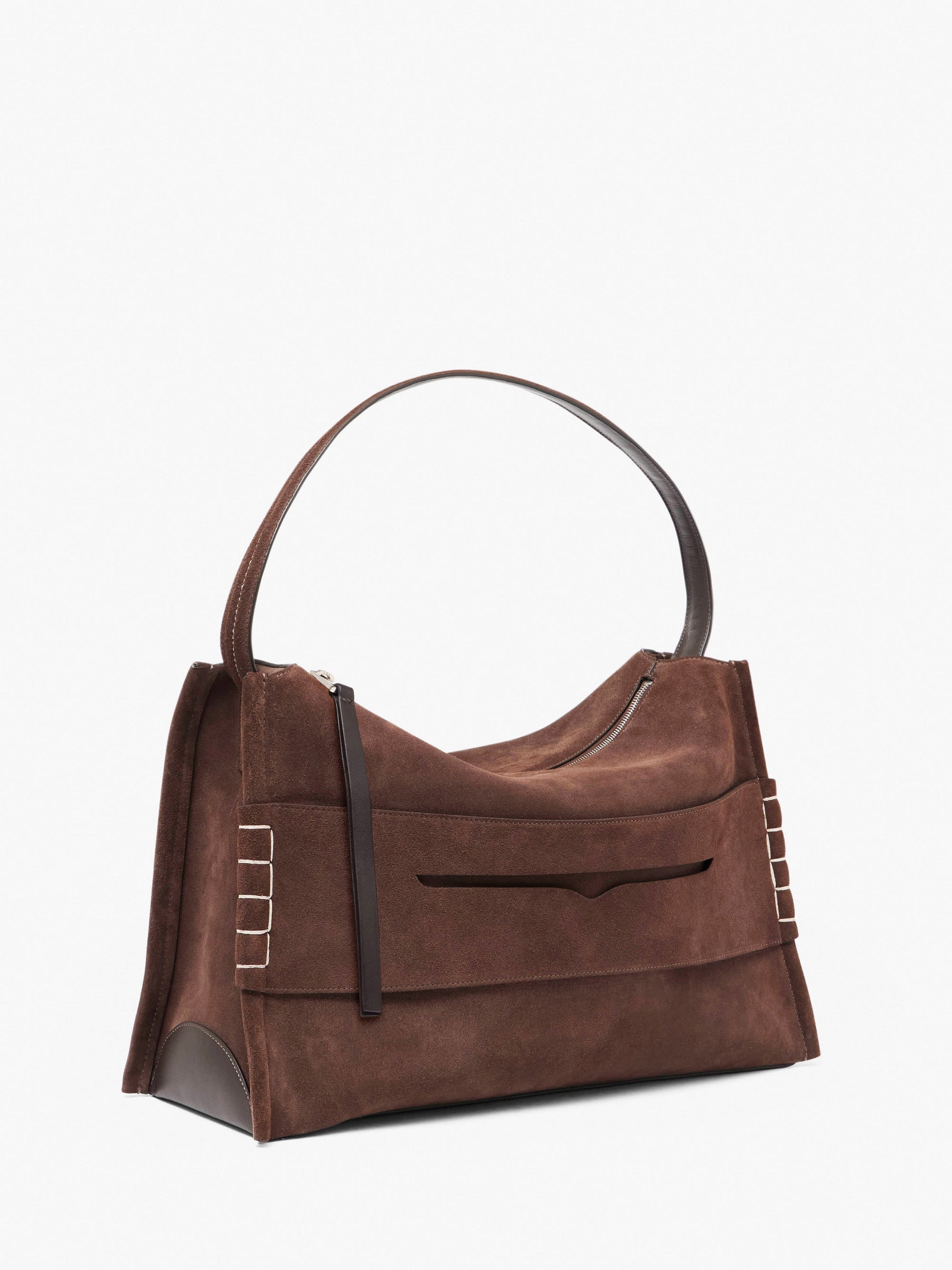 LARGE LOAFER BAG - SUEDE SHOULDER BAG