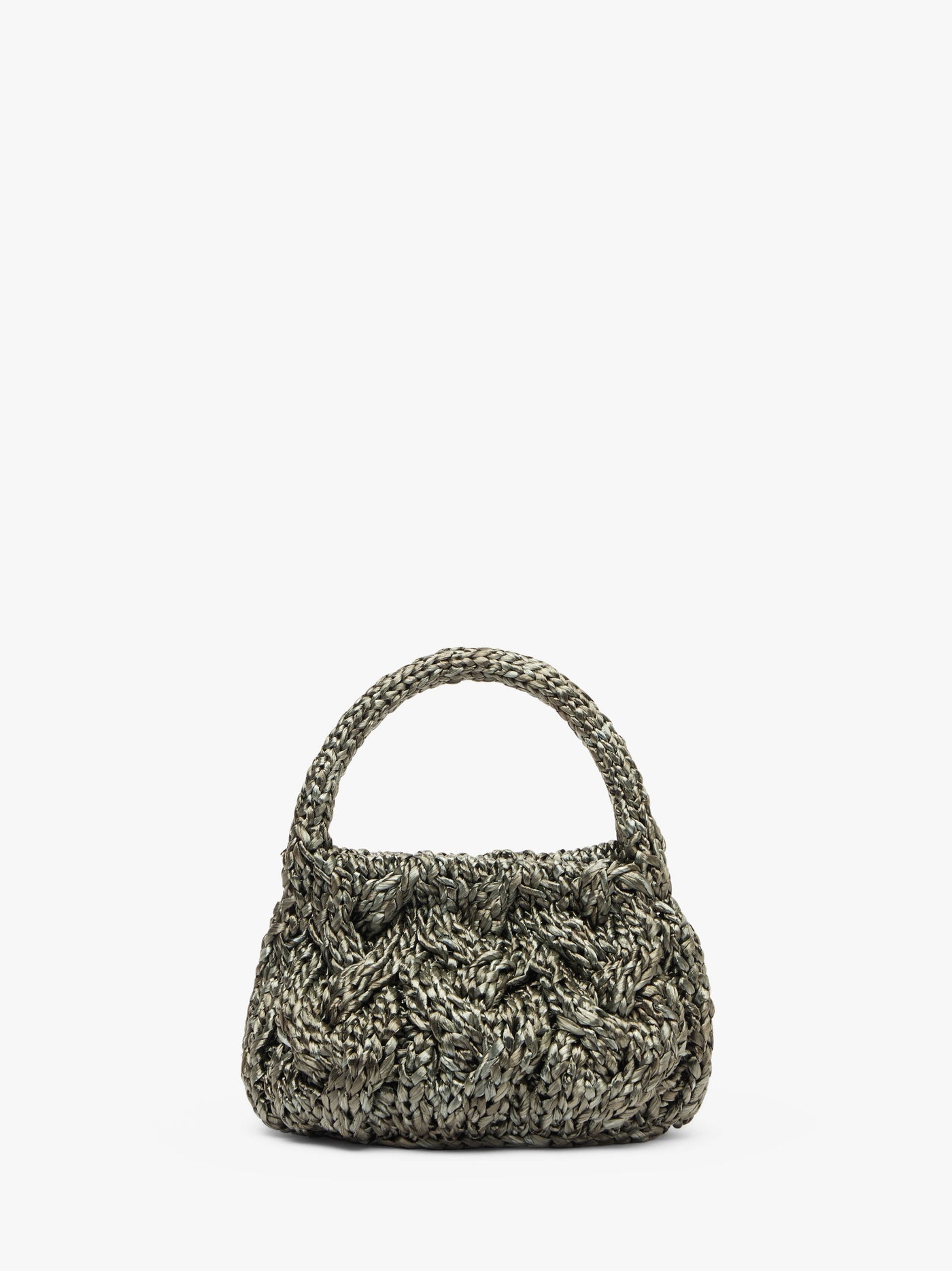 CL_SMALL CABLE KNIT BAG - GUNMETAL_HB0726FA0445