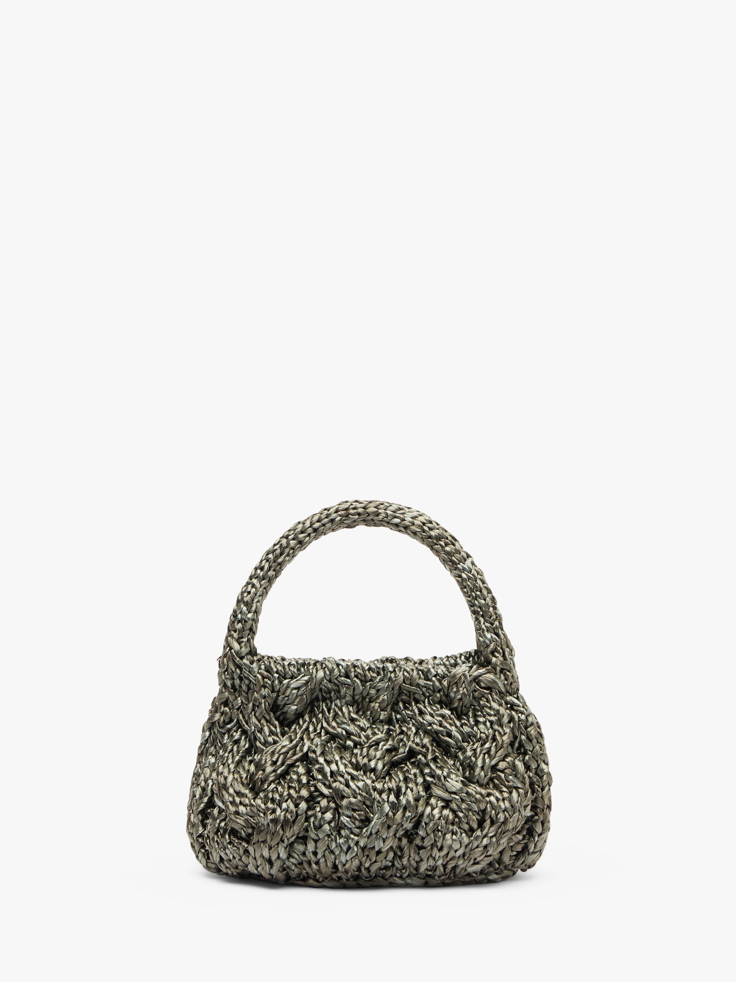 CL_SMALL CABLE KNIT BAG - GUNMETAL_HB0726FA0445