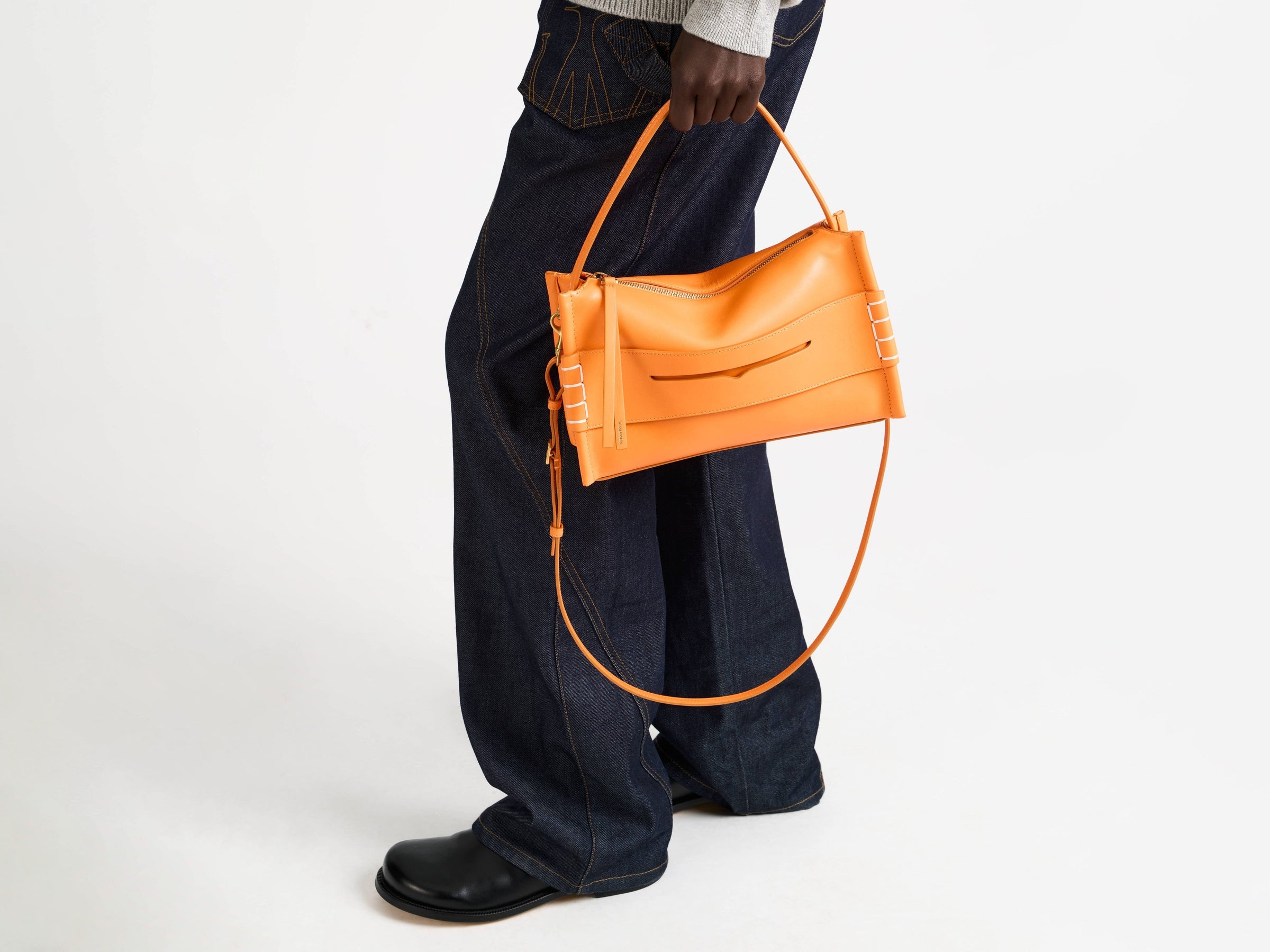 loafer bag bright orange Model Look 1
