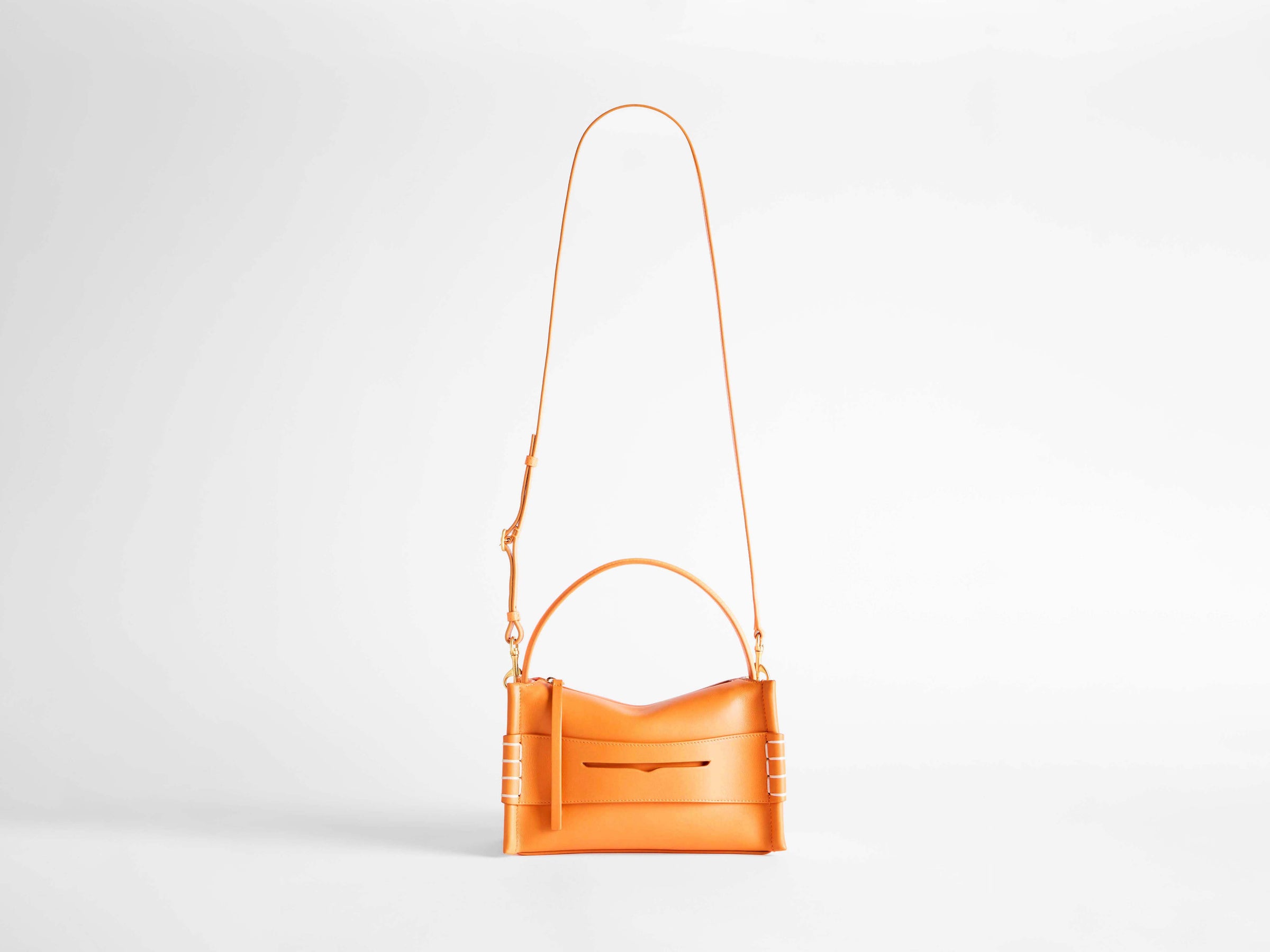 LOAFER BAG IN BRIGHT ORANGE LEATHER