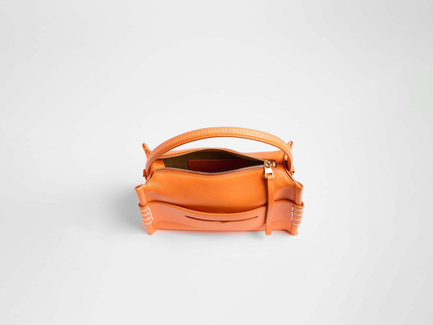 loafer bag bright orange Product Top Down 6