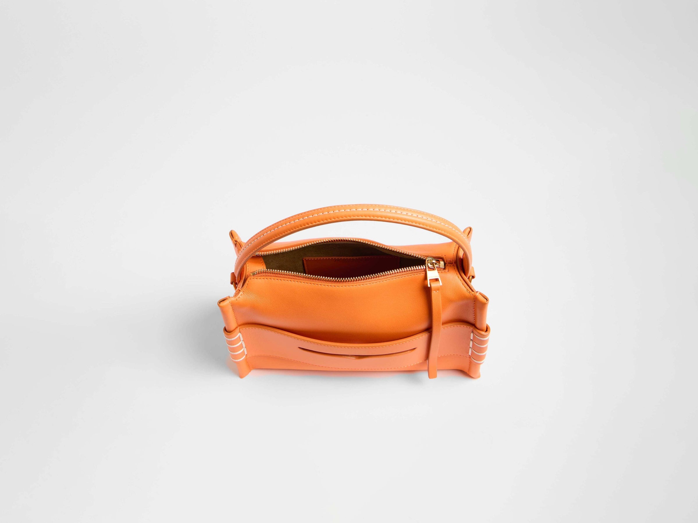 loafer bag bright orange Product Top Down 6