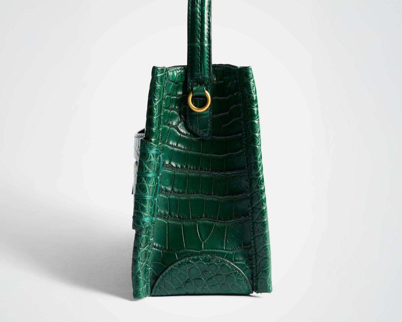 LOAFER BAG IN PINE GREEN ALLIGATOR LEATHER