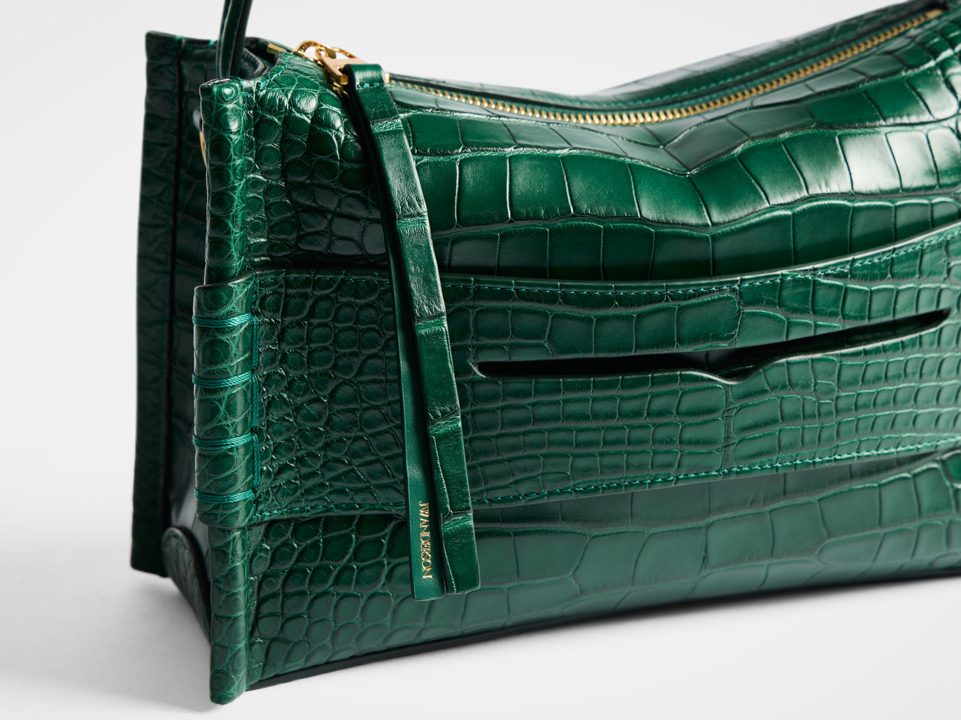 LOAFER BAG IN PINE GREEN ALLIGATOR LEATHER