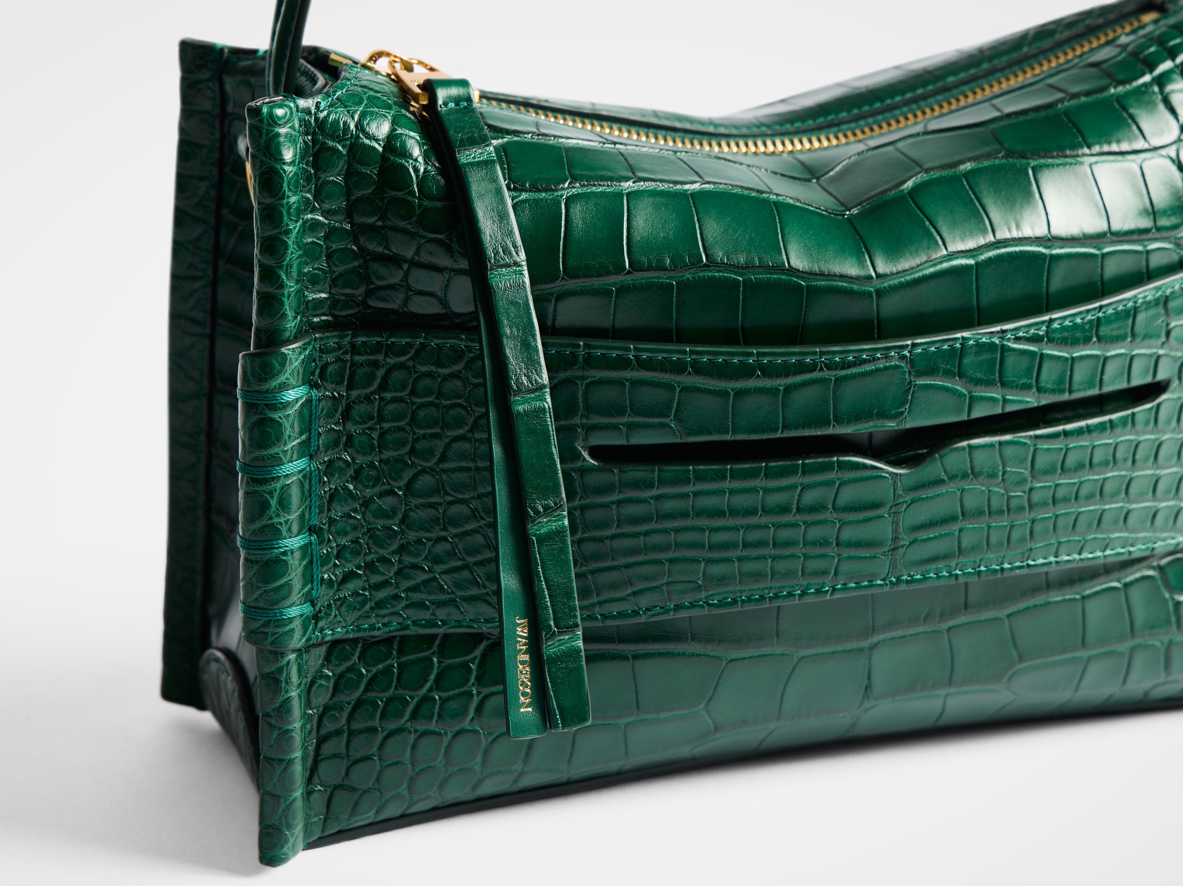 LOAFER BAG IN PINE GREEN ALLIGATOR LEATHER