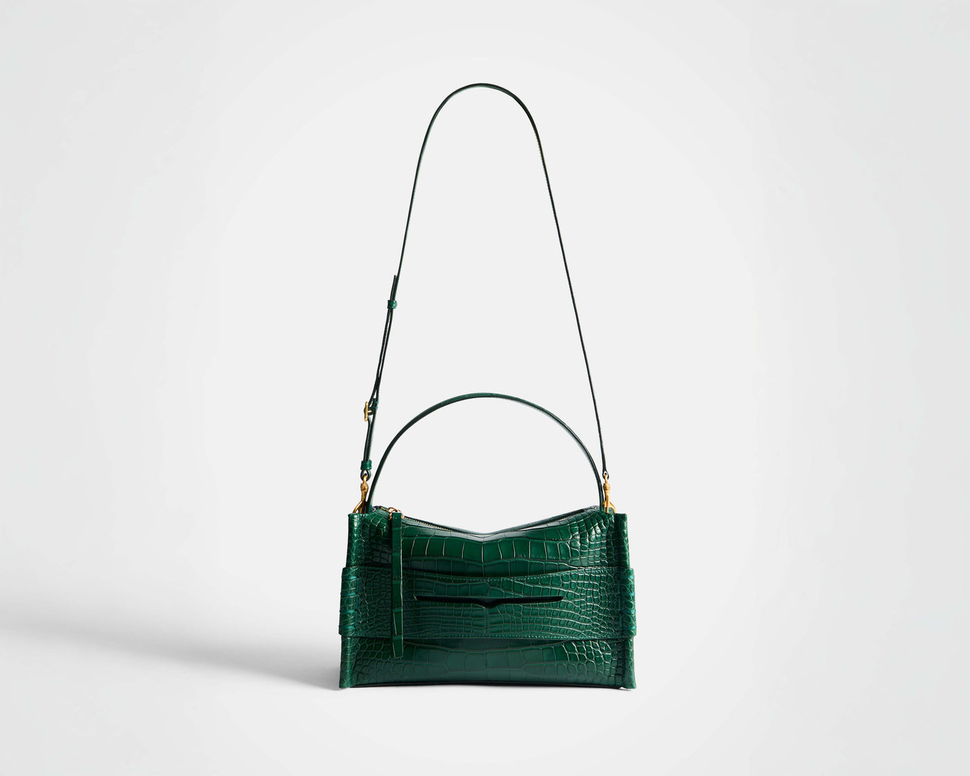 LOAFER BAG IN PINE GREEN ALLIGATOR LEATHER