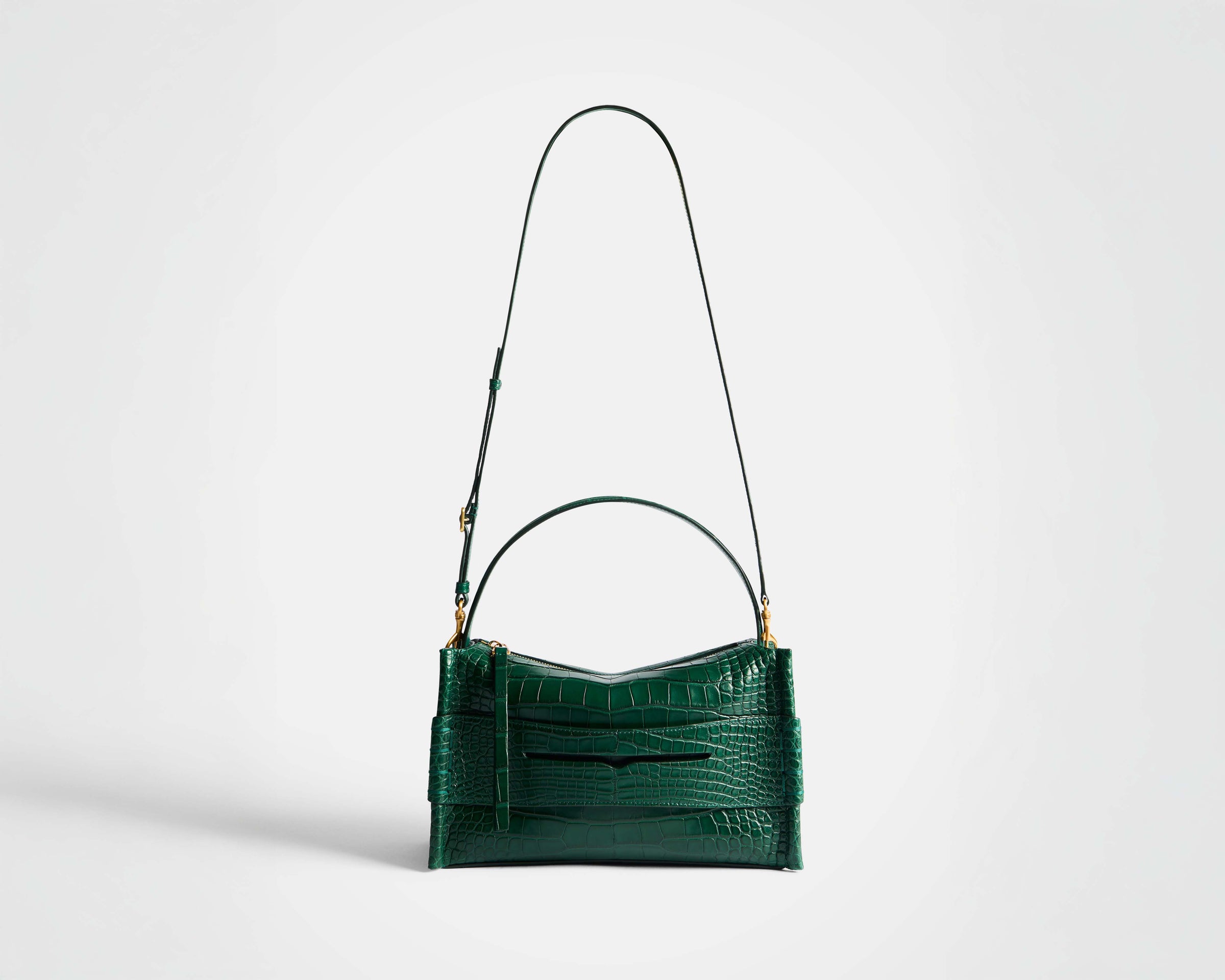 LOAFER BAG IN PINE GREEN ALLIGATOR LEATHER