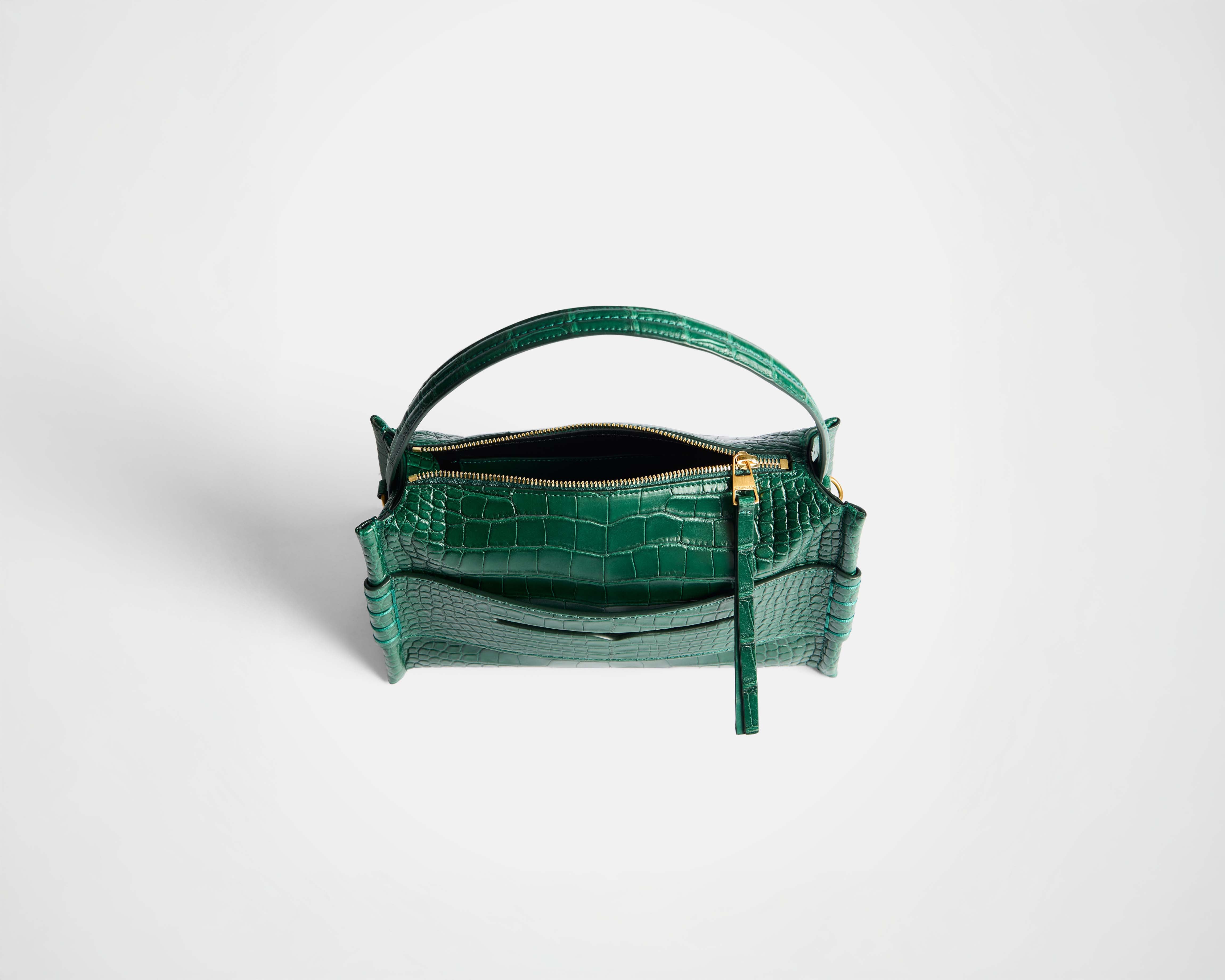 LOAFER BAG IN PINE GREEN ALLIGATOR LEATHER in PINE GREEN