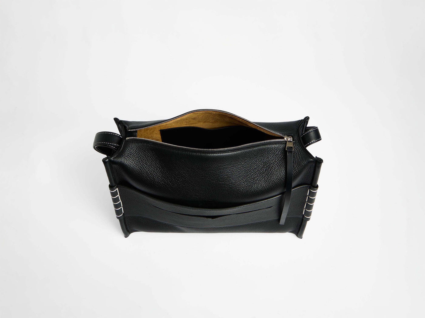 messenger loafer bag black Product Top Down 6