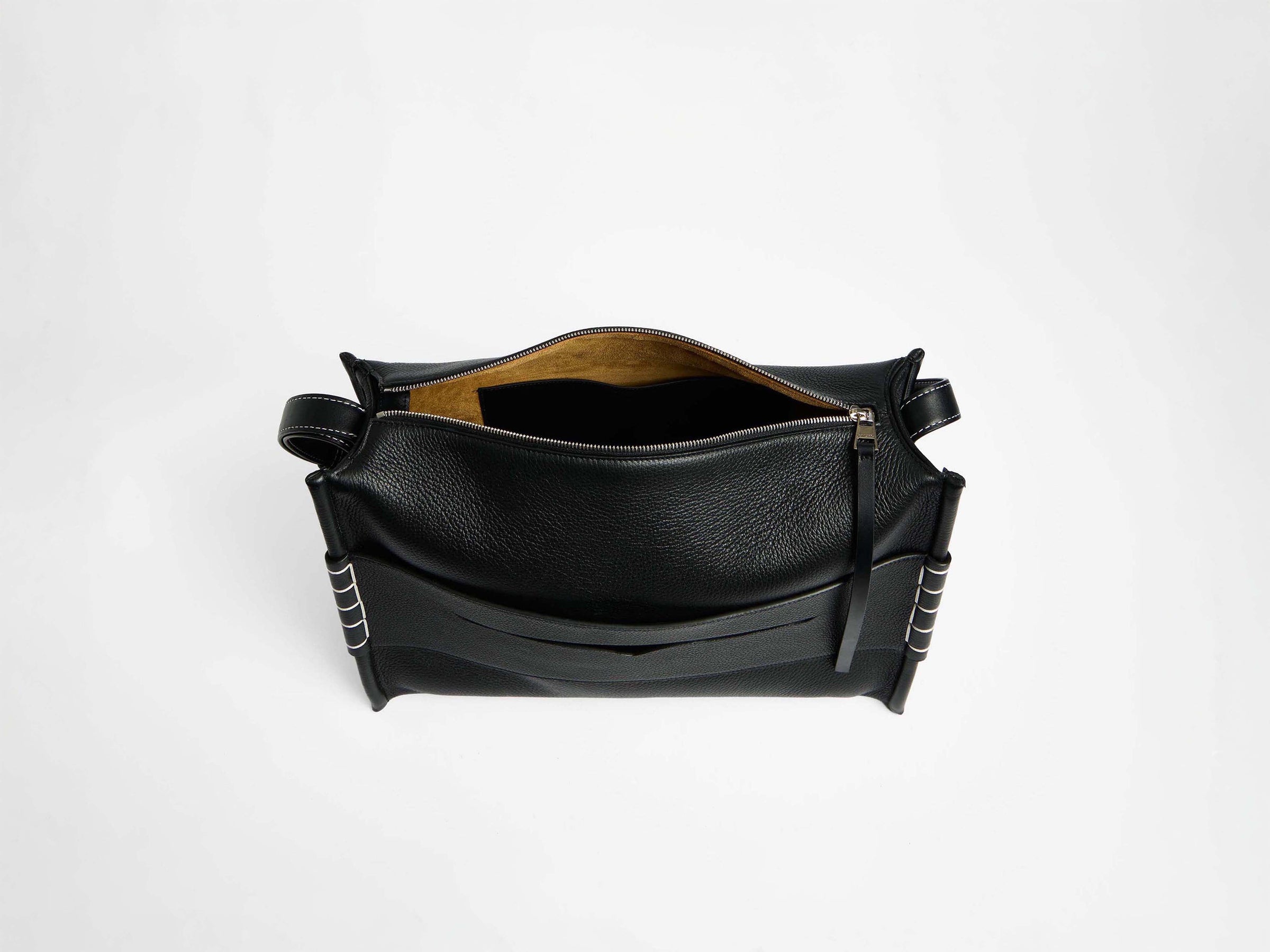 messenger loafer bag black Product Top Down 6