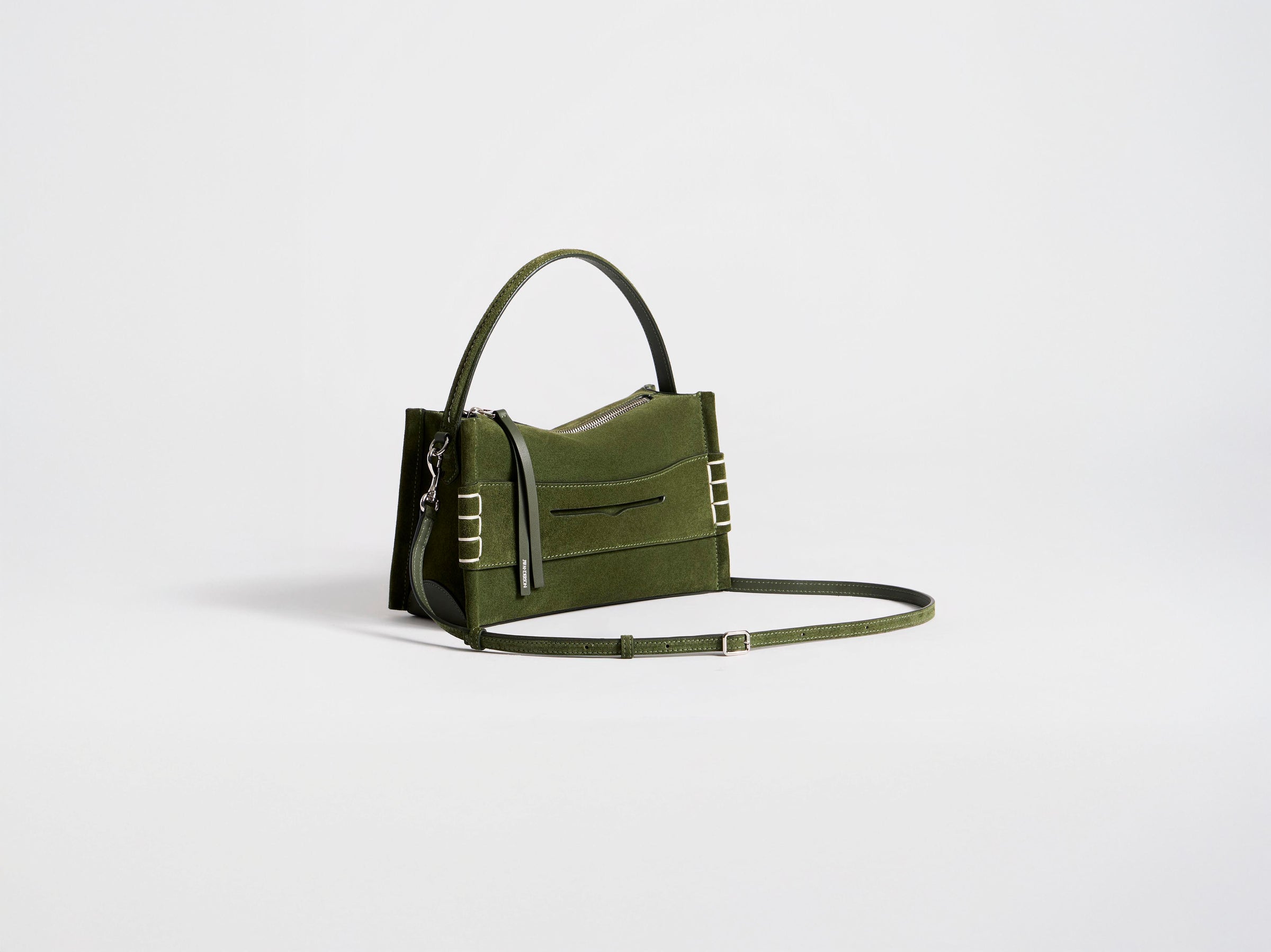 SMALL LOAFER BAG IN KHAKI SUEDE