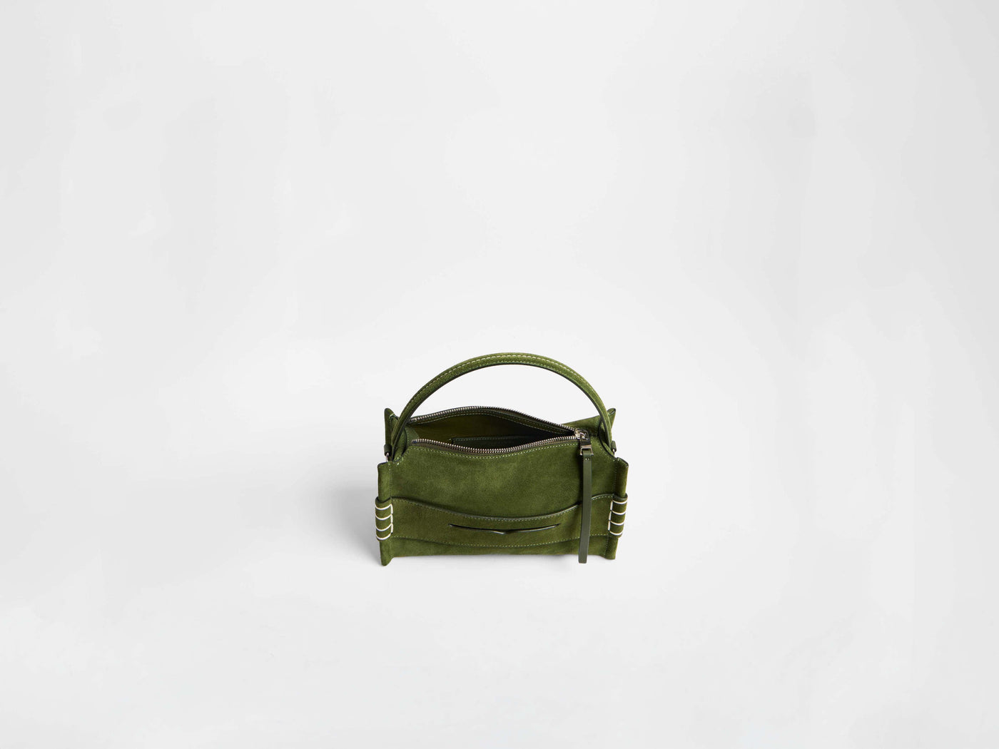 small loafer bag khaki Product Top Down 8